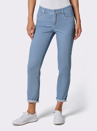 Ascari 7/8-Jeans mit Web-Streifen - blue-bleached-gestreift