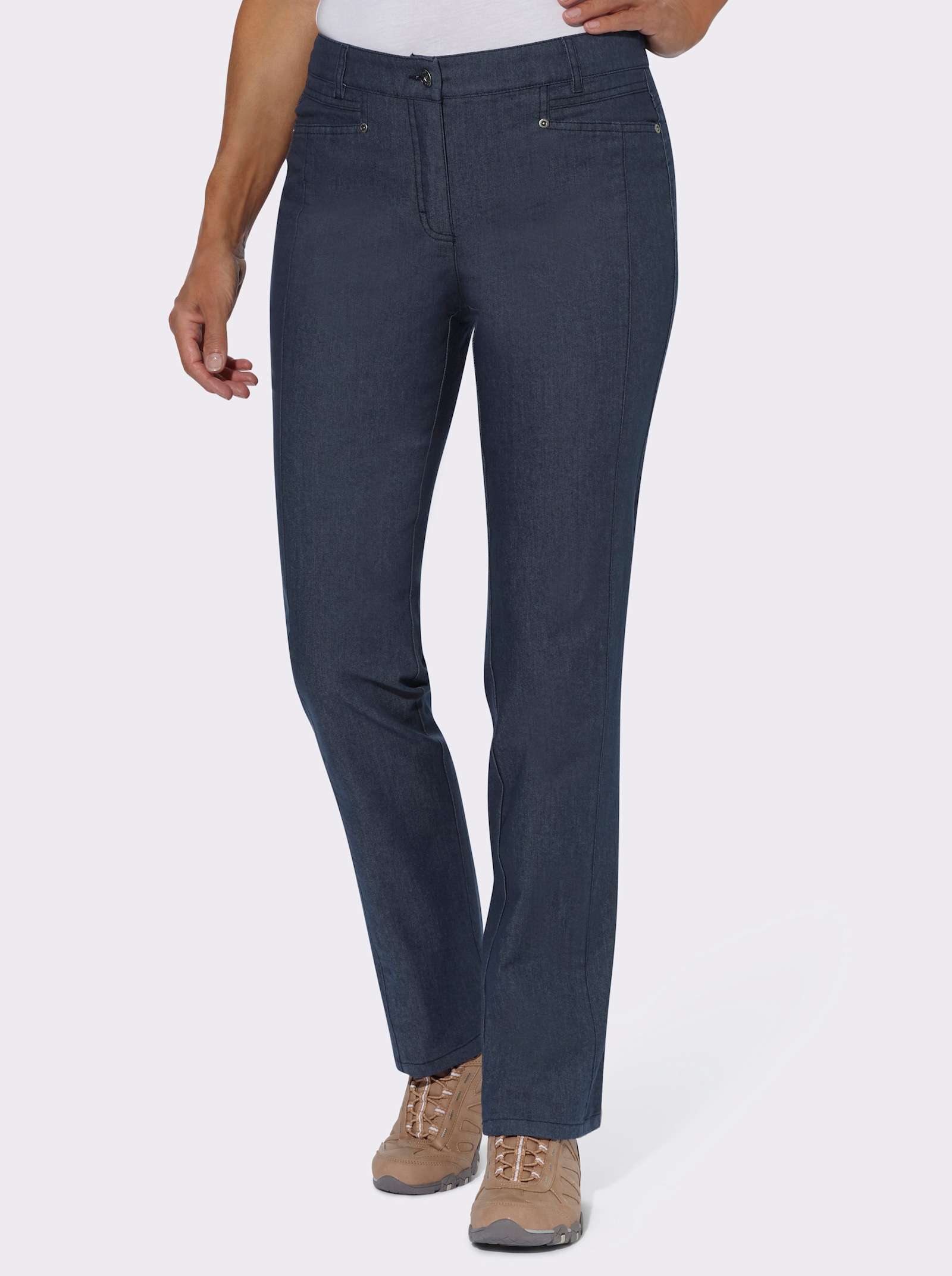 Cosma Gerade Jeans mit Bauch-weg-Effekt - blue-stone-washed