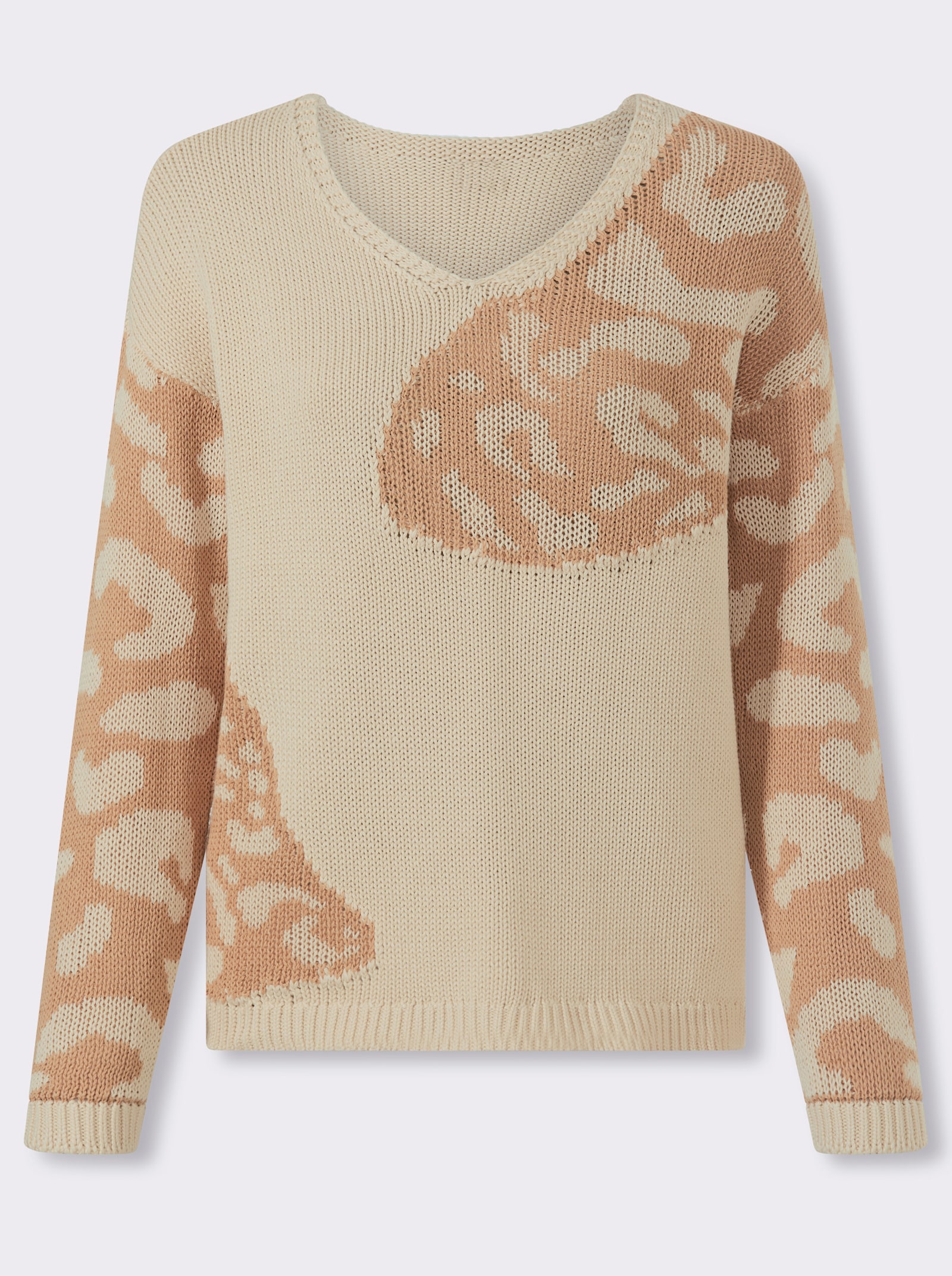heine Pullover mit Animal-Dessin - sand-camel-gemustert