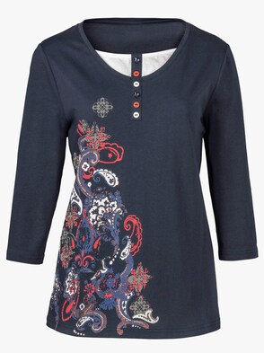 Shirt - marine-bedruckt