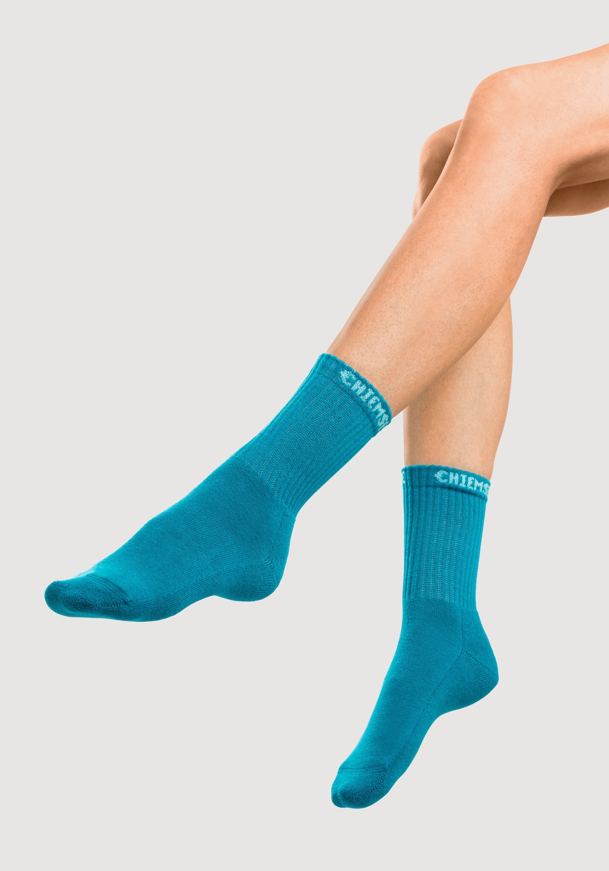 Chiemsee Chaussettes de tennis - noir, blanc, bleu, turquoise, citron vert, fuchsia