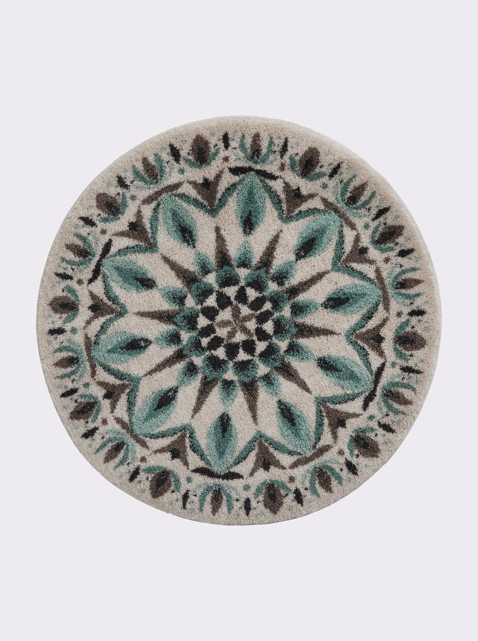 Grund Badematte - natur-gemustert