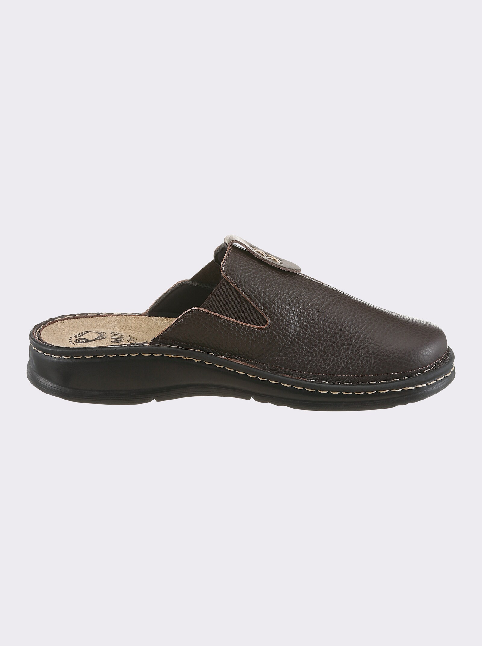 Mubb Clog aus weichem, dehnbarem Leder - schoko
