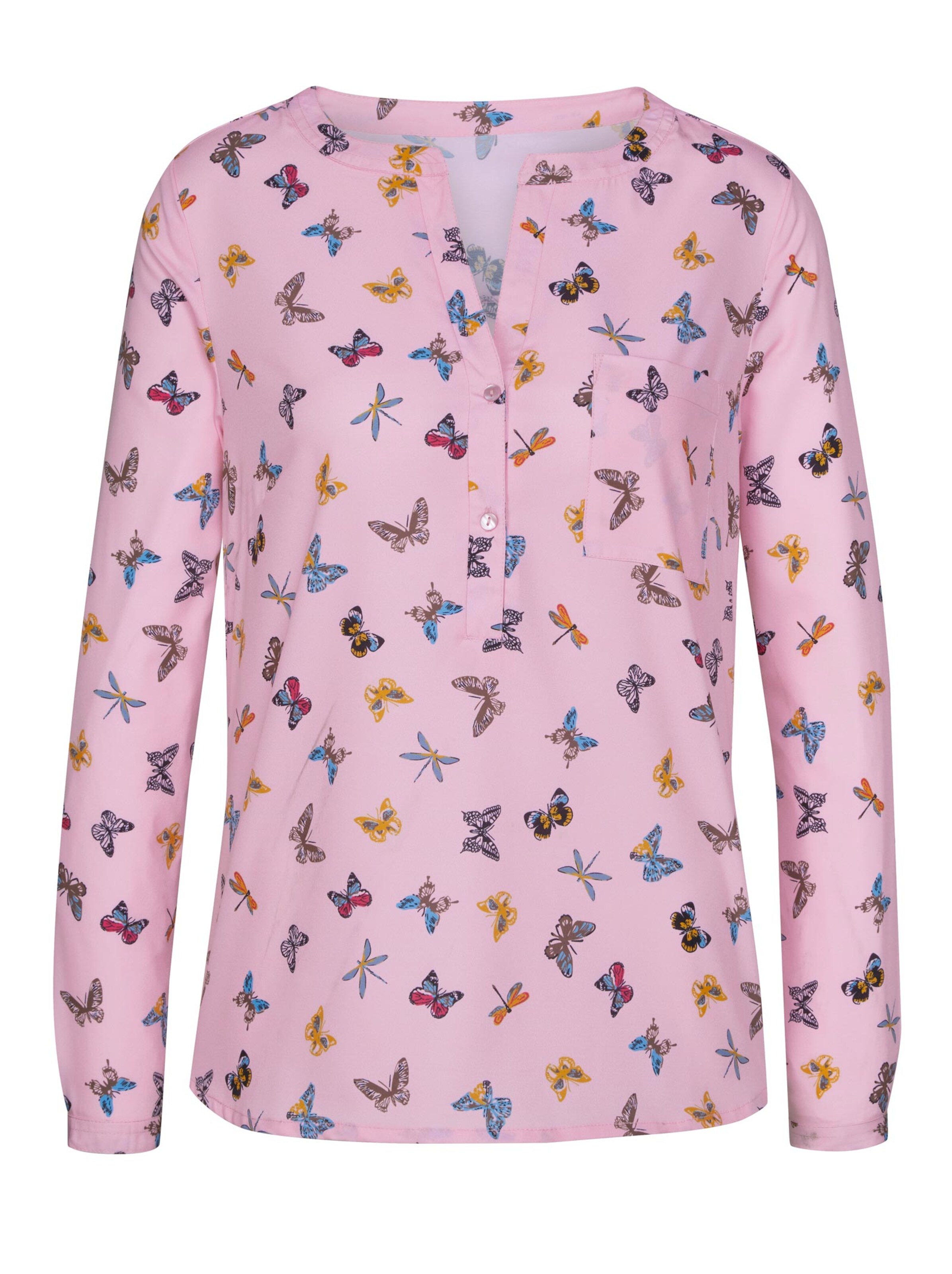 Bluse - hellrosé-gemustert