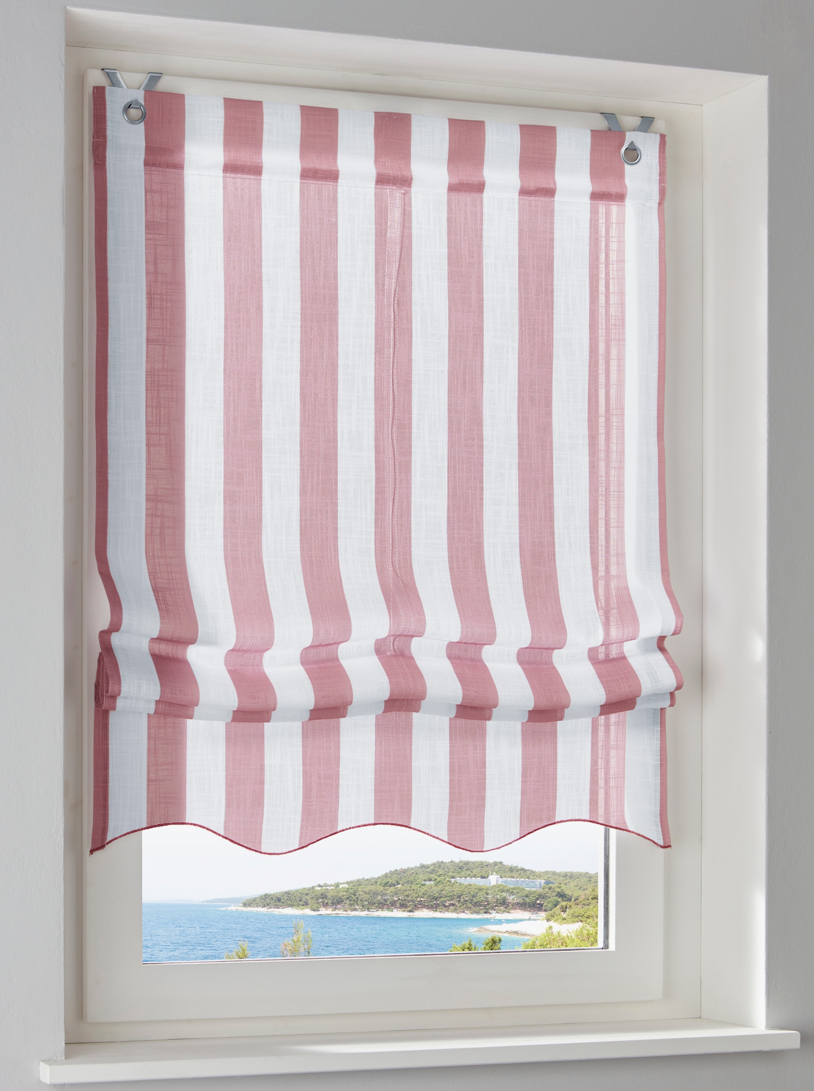 heine home Raffrollo - altrose-weiß