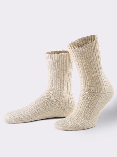 wäschepur Dámske ponožky - piesková melírovaná