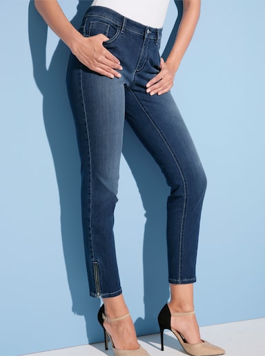 Ascari Stretch-Jeans mit Bauch-weg-Effekt - blue-black
