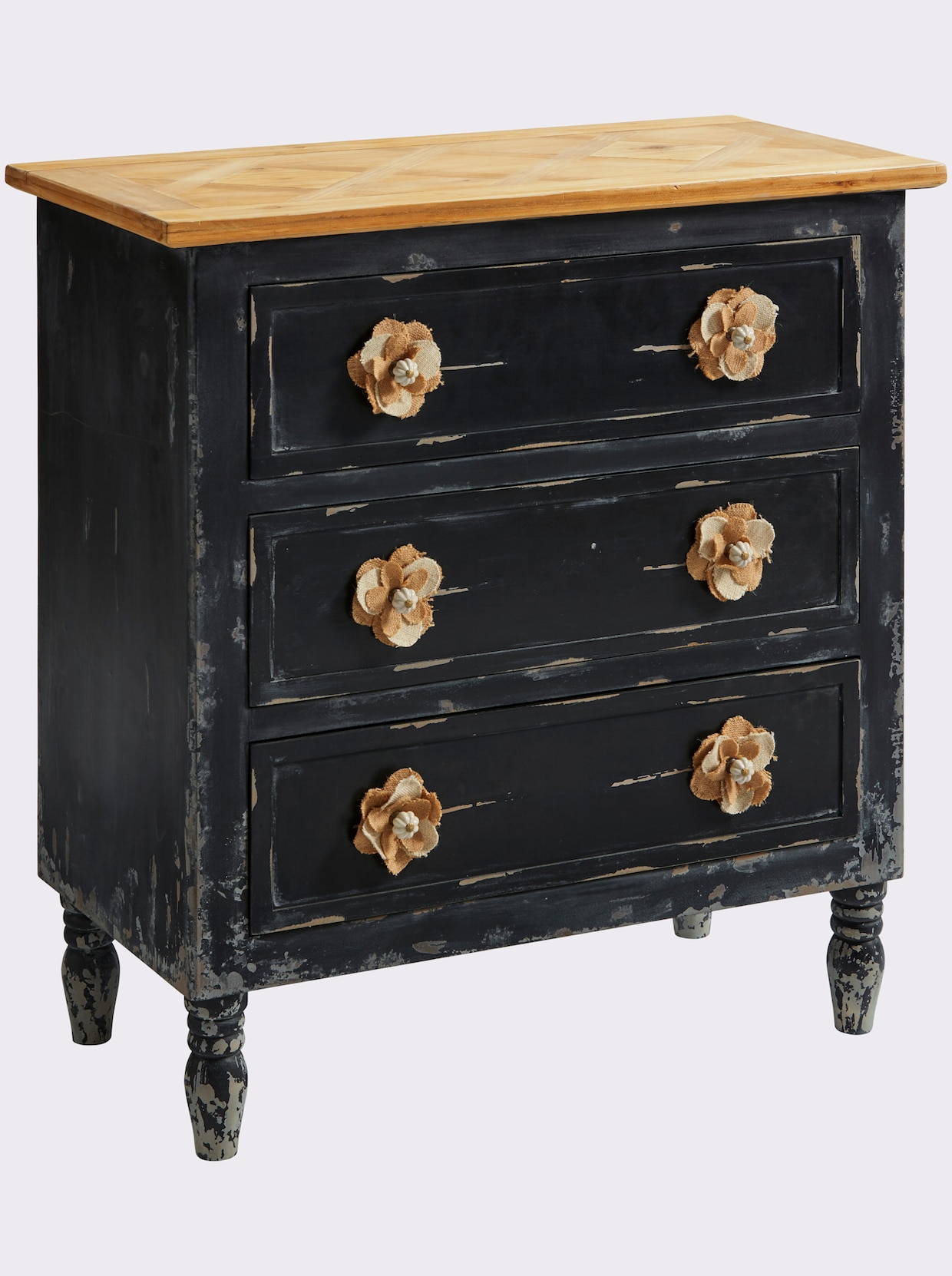 heine home Commode - zwart/naturel