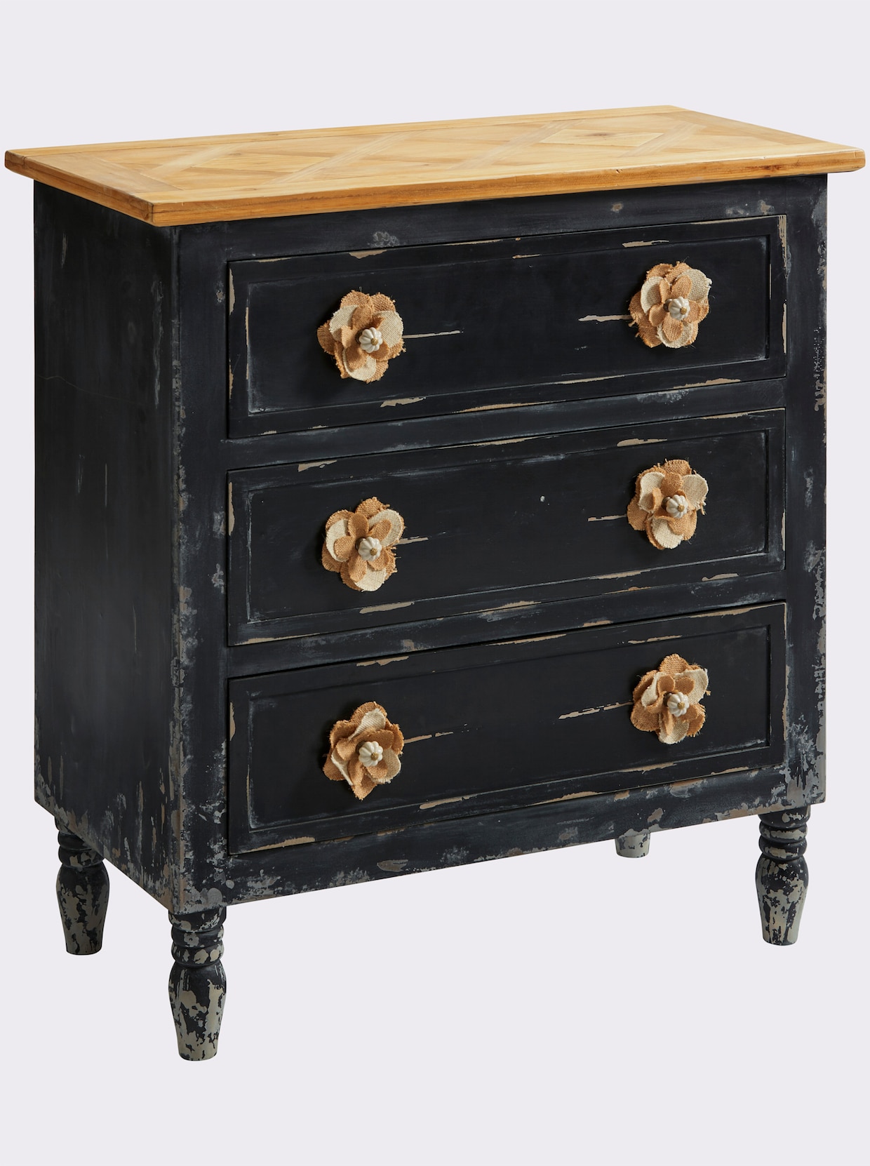 heine home Commode - noir-couleur ivoire