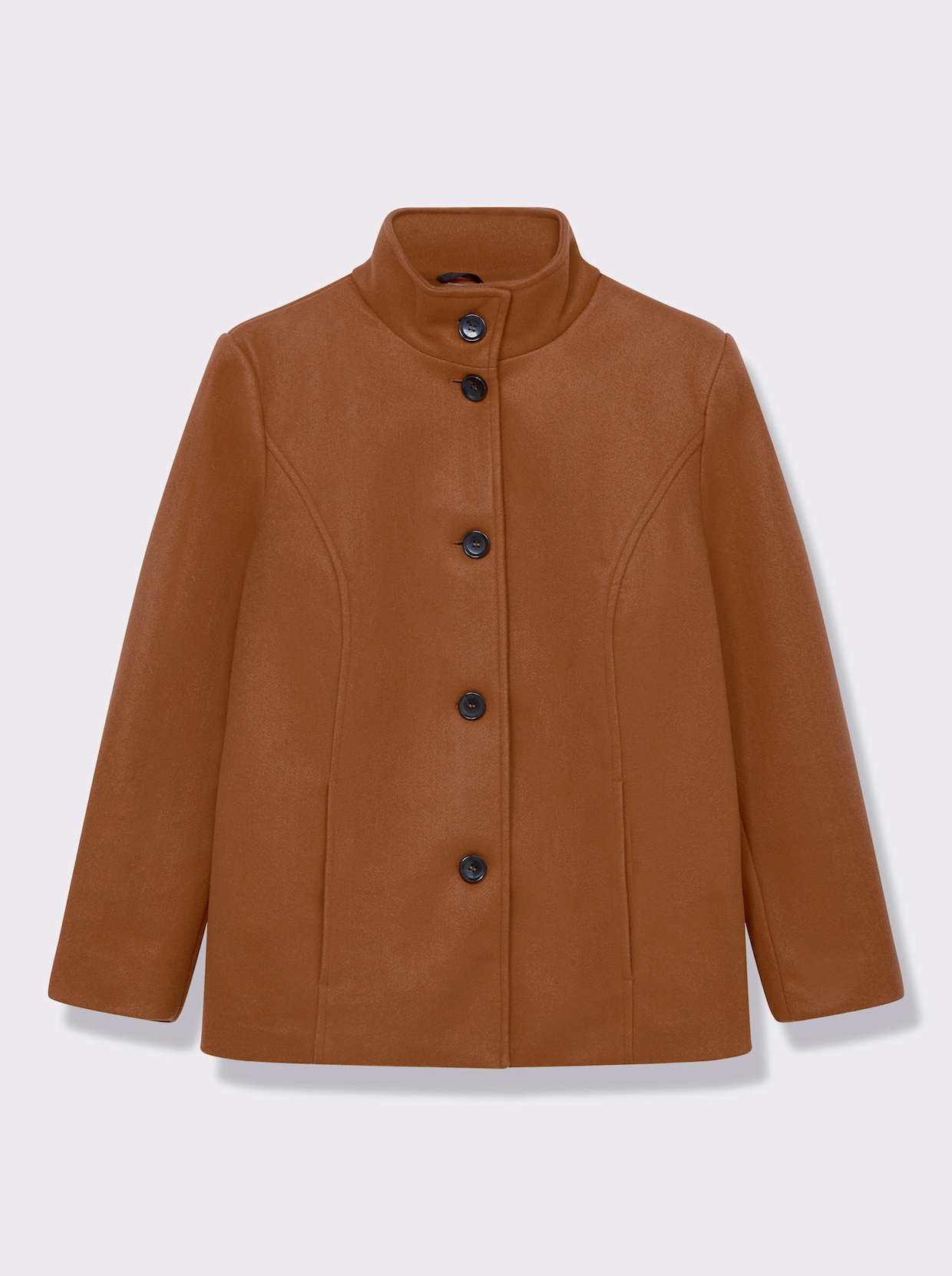 Jacke mit Schmuckknöpfen - cognac