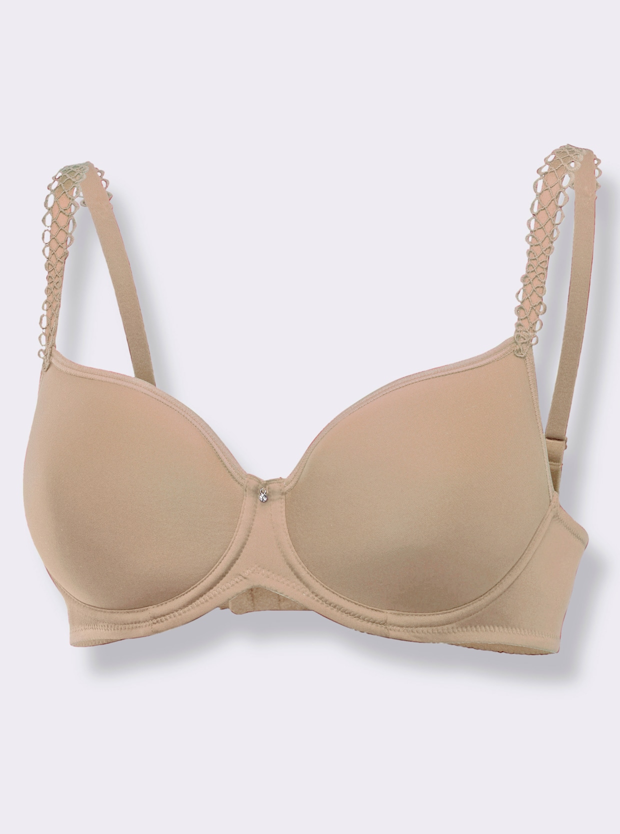 Viania T-Shirt-BH mit Bügel , aus Spacer-Material - camel