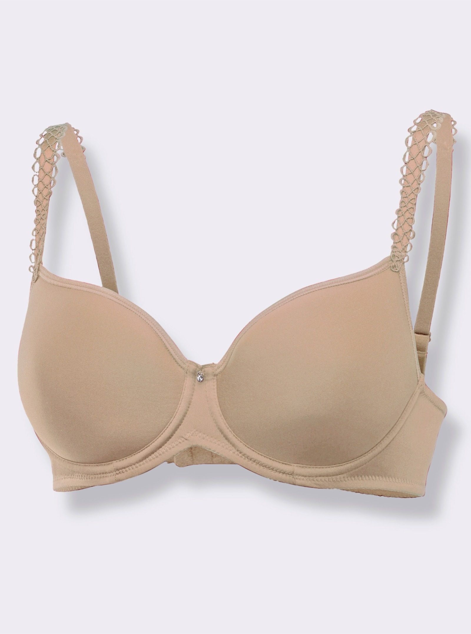 Viania T-Shirt-BH mit Bügel , aus Spacer-Material - camel