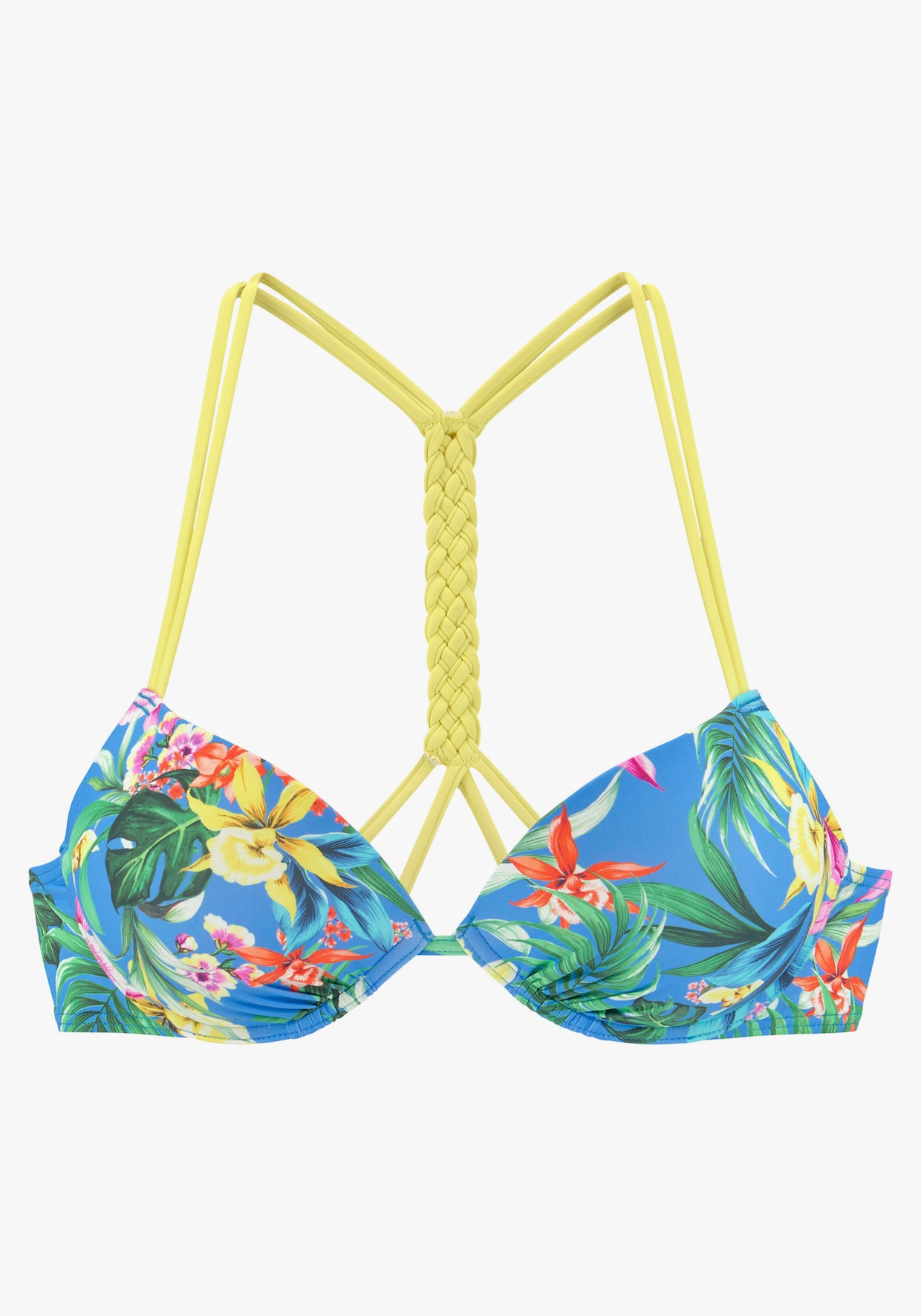 Venice Beach Push-upbikinitop - blauw geprint