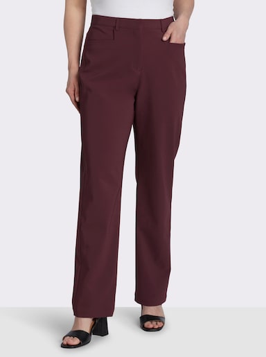 sheego Hose mit geradem Bein - burgund