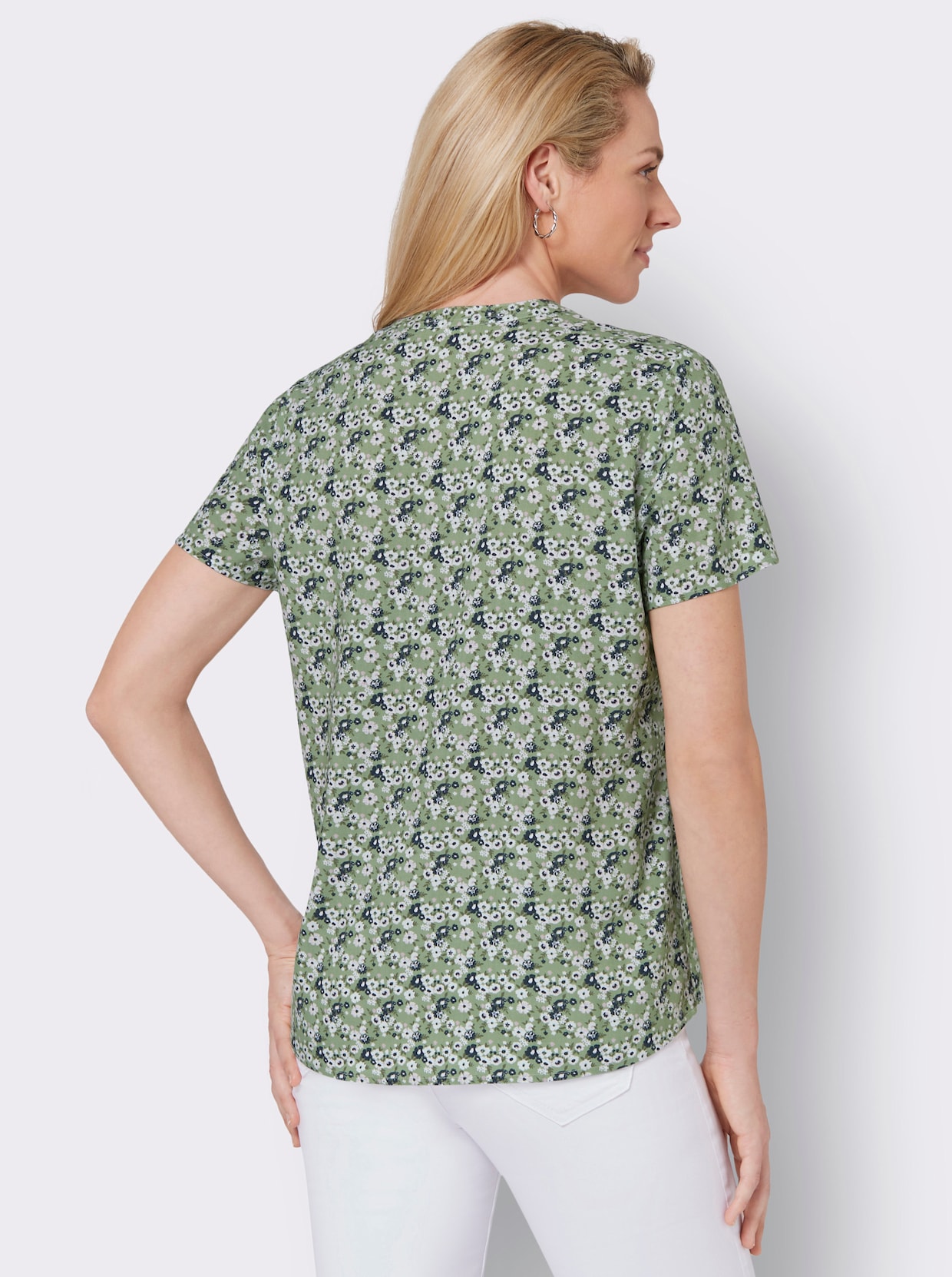 Blouse met print - eucalyptus bedrukt