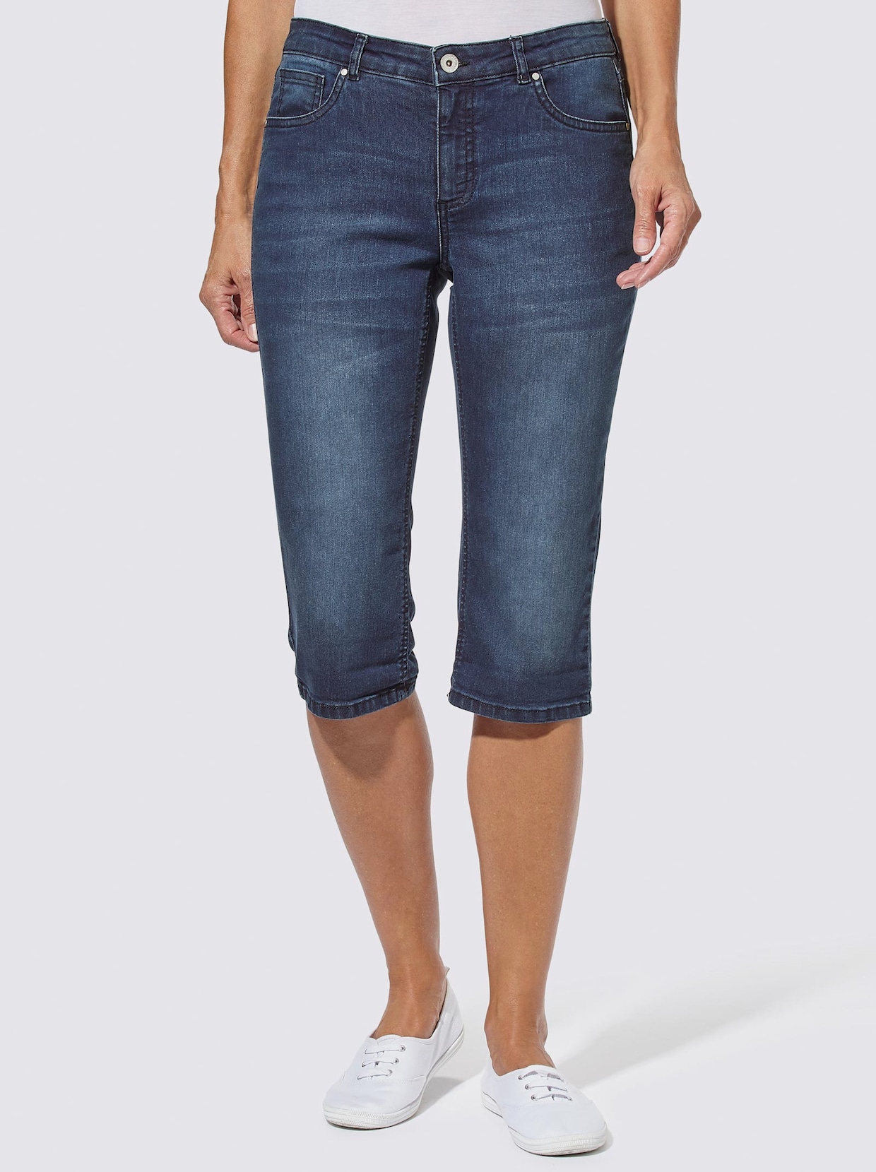Jeansshort - blue-stone-washed
