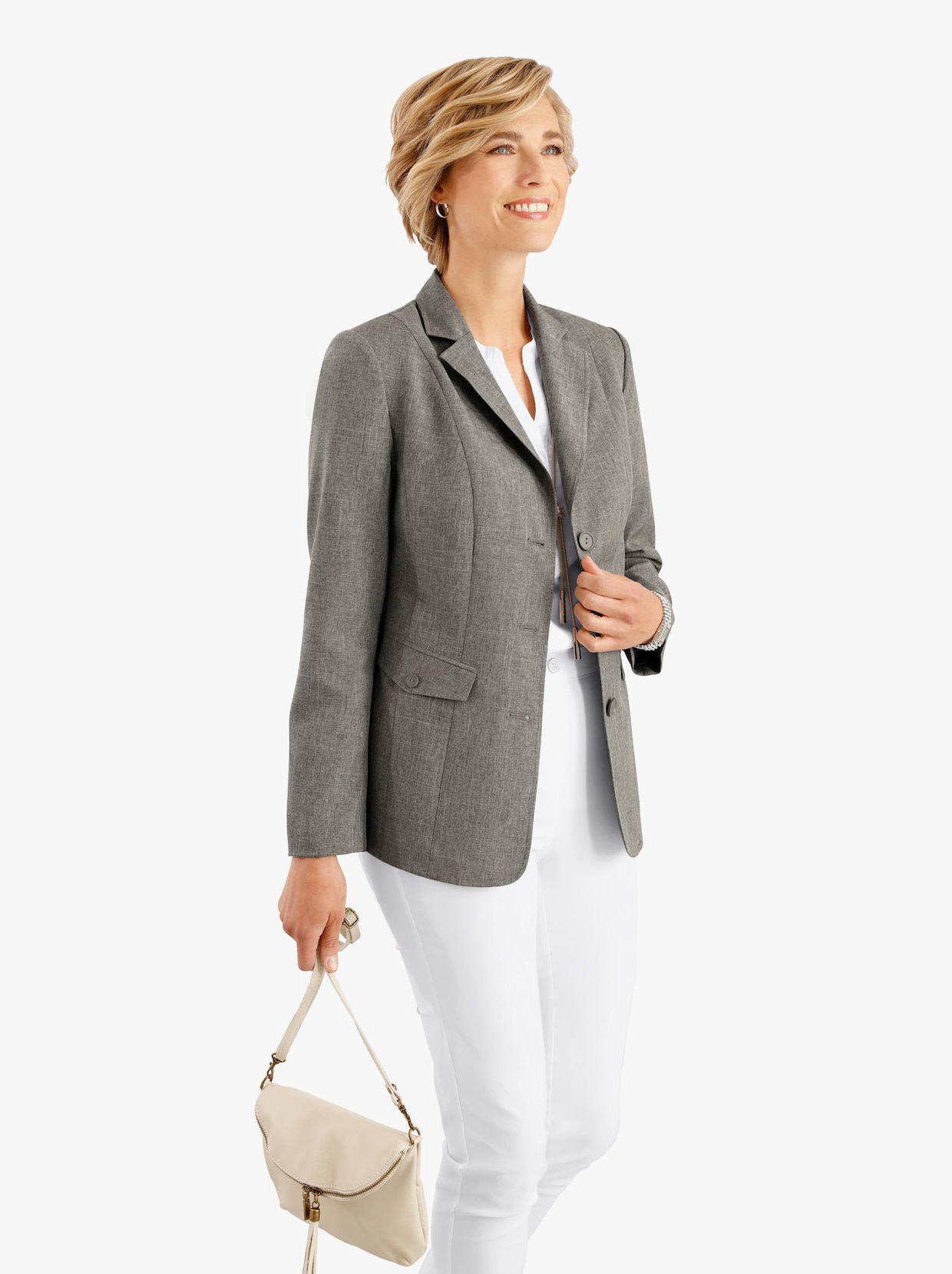 Blazer - anthrazit-meliert