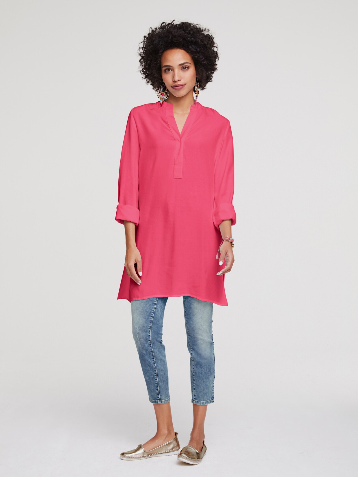 heine Longbluse - himbeere