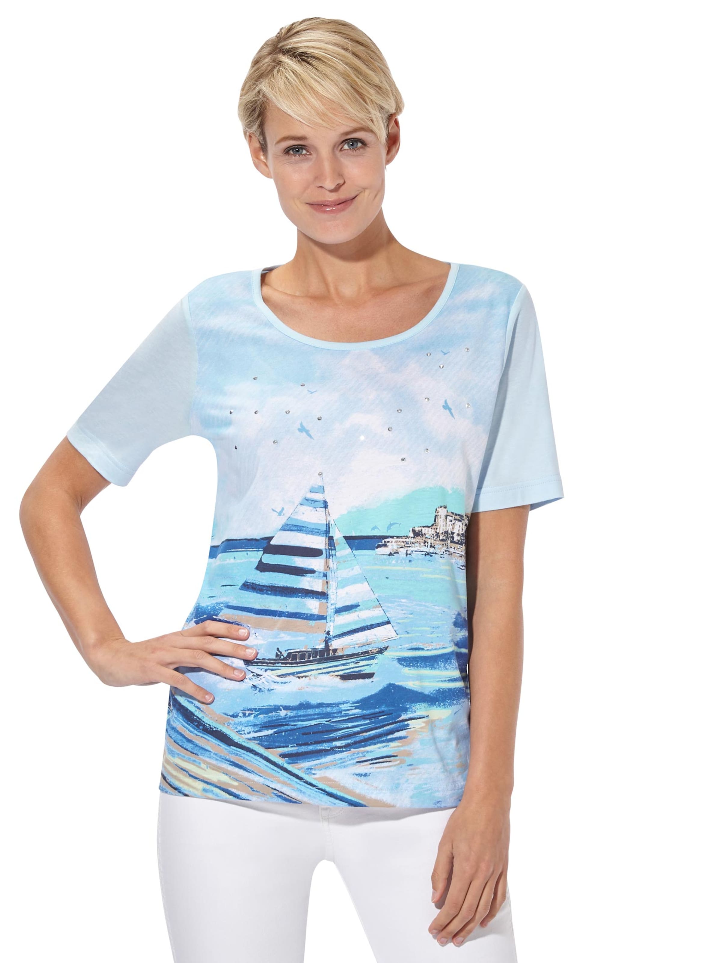 Shirt - hellblau-bedruckt