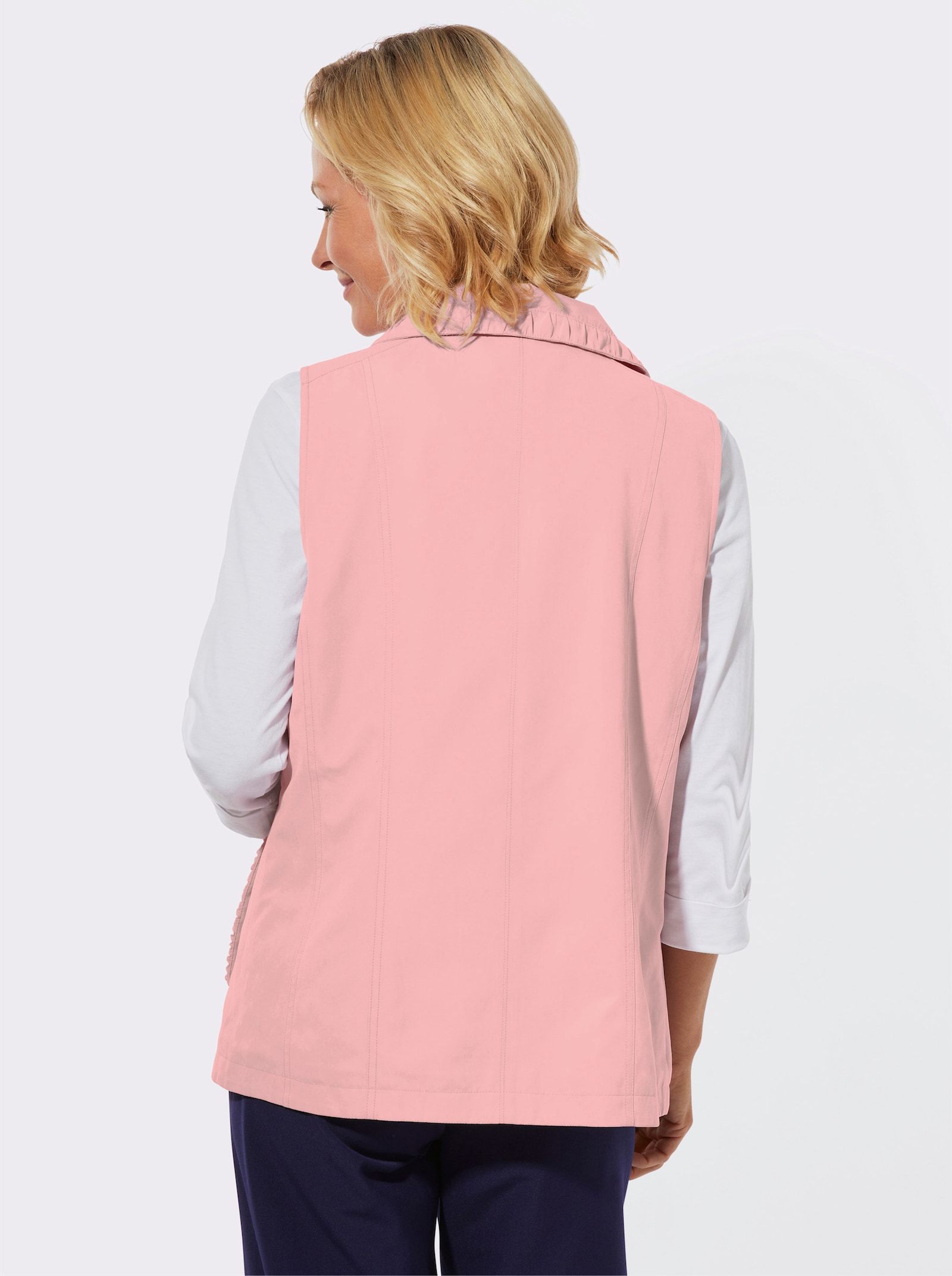 Weste mit Raffungen - hortensie