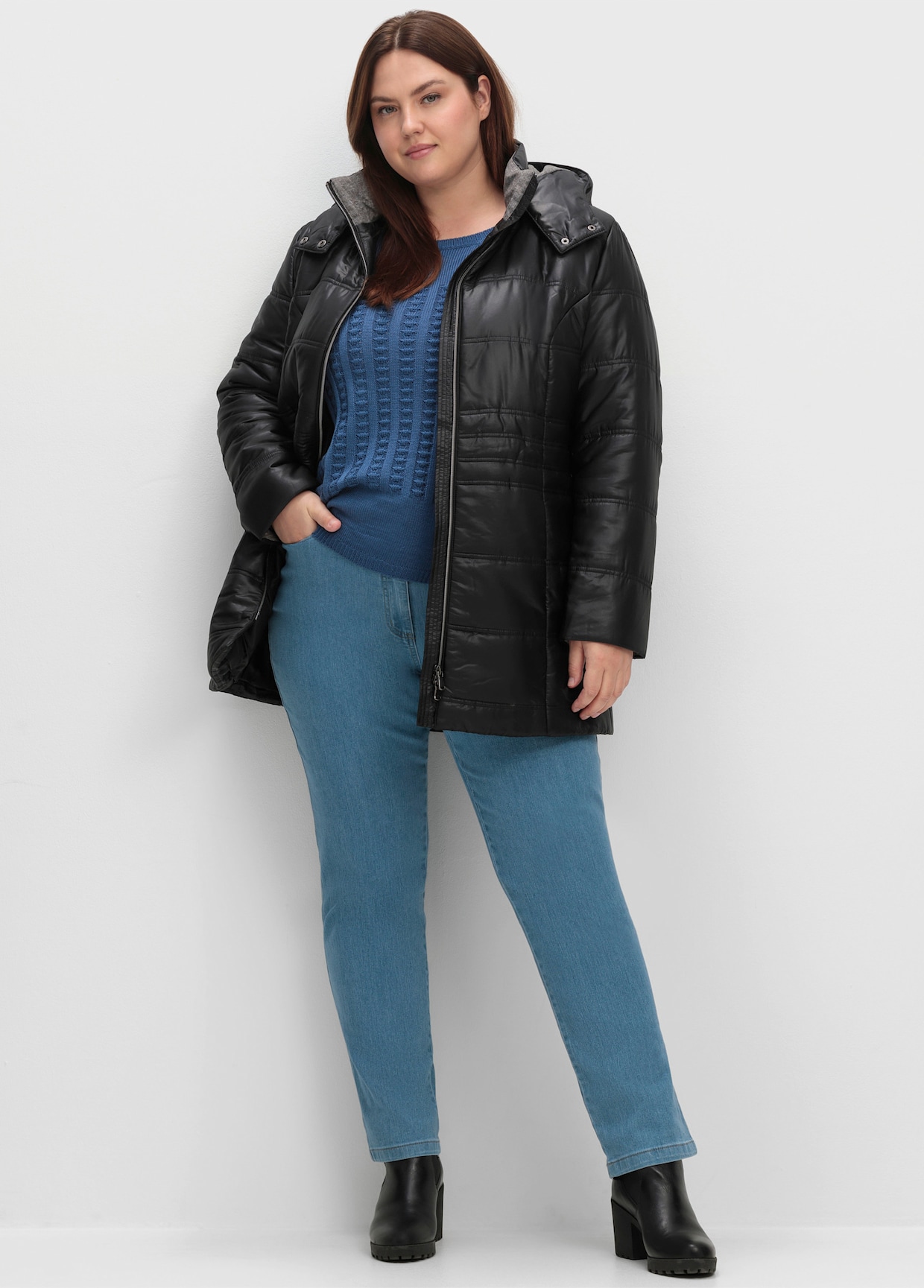 Longjacke - schwarz
