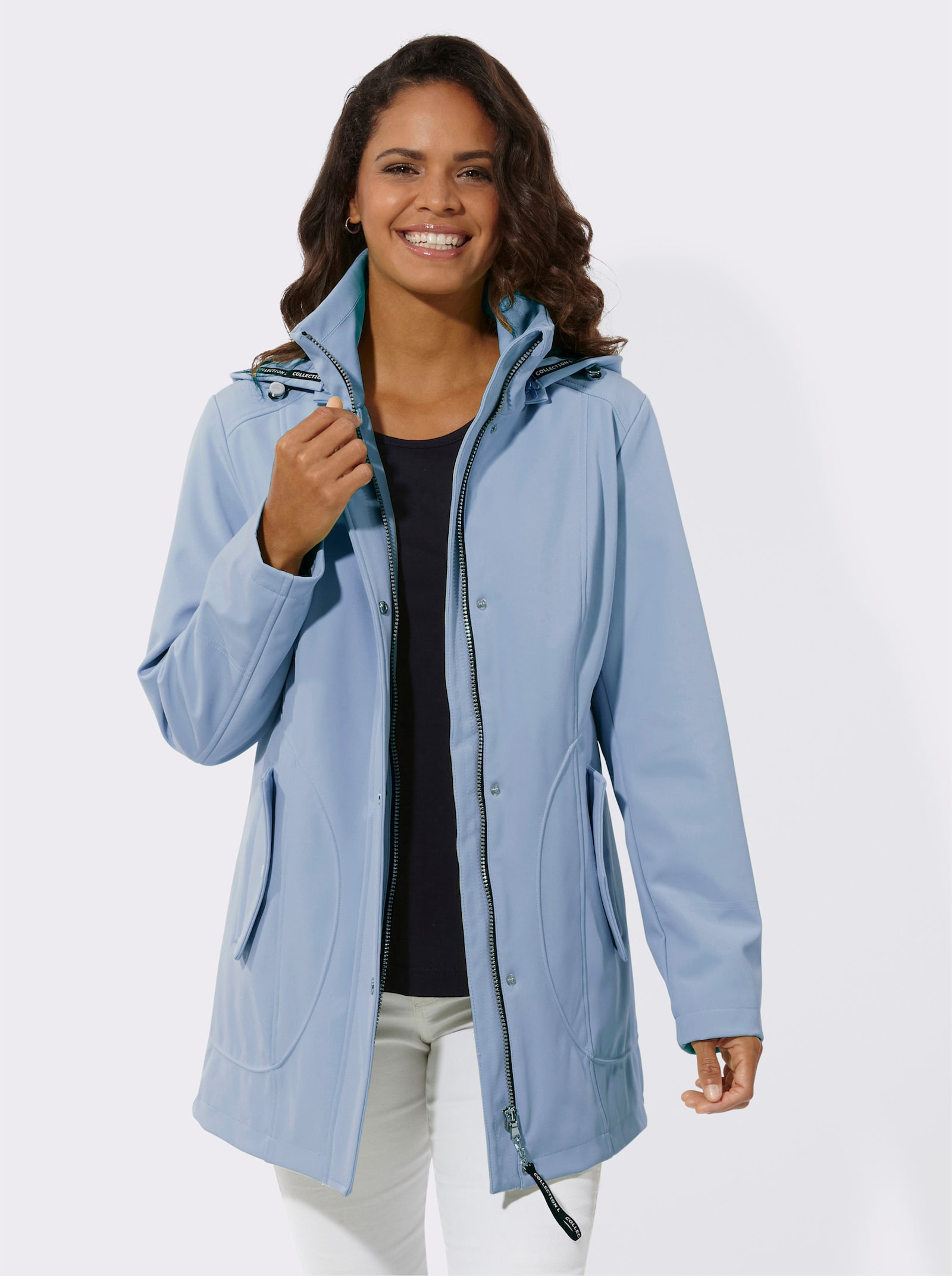 Softshelljacke mit Weitenregulierung - bleu