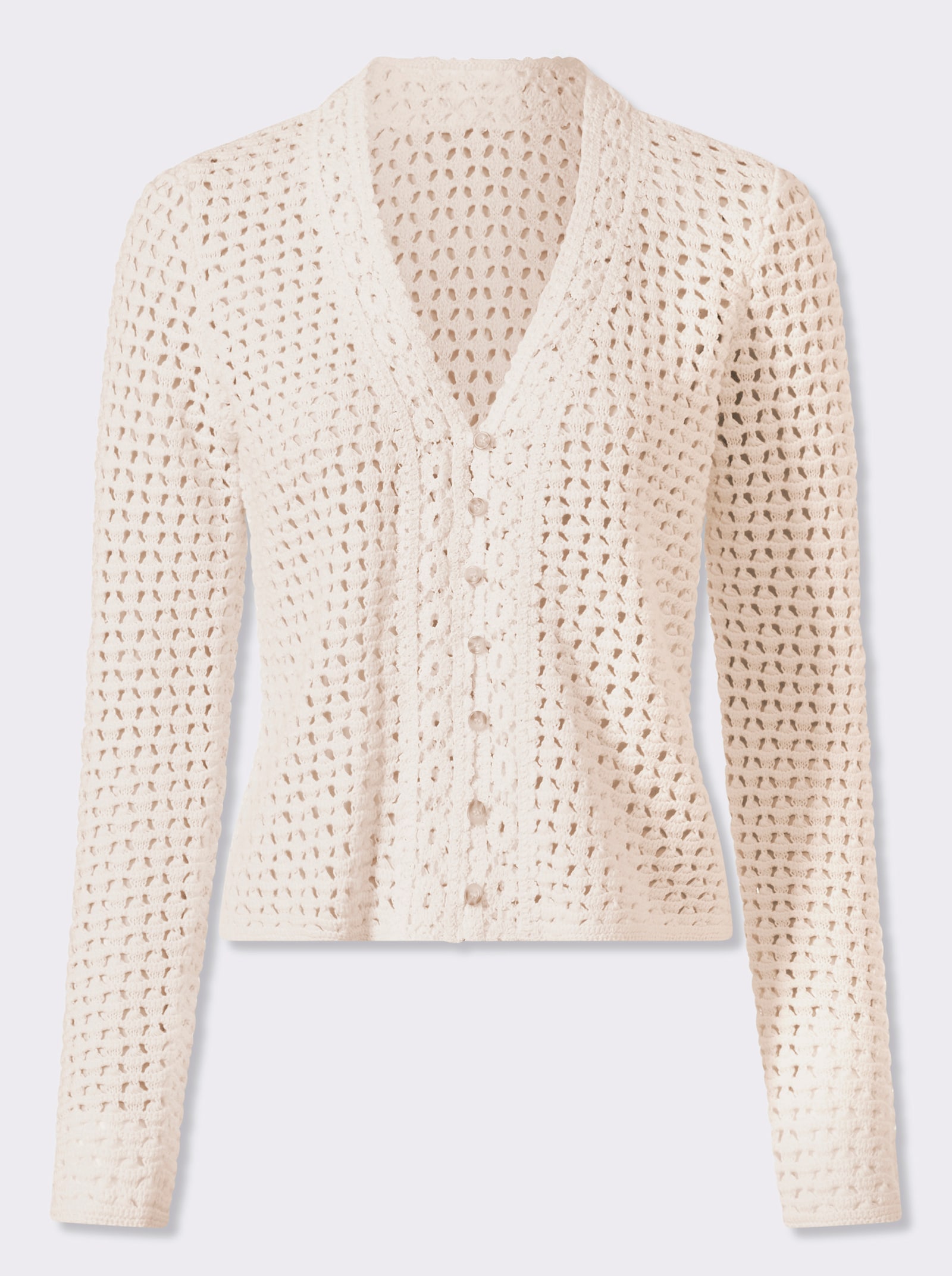 heine Ajourstrickjacke - ecru