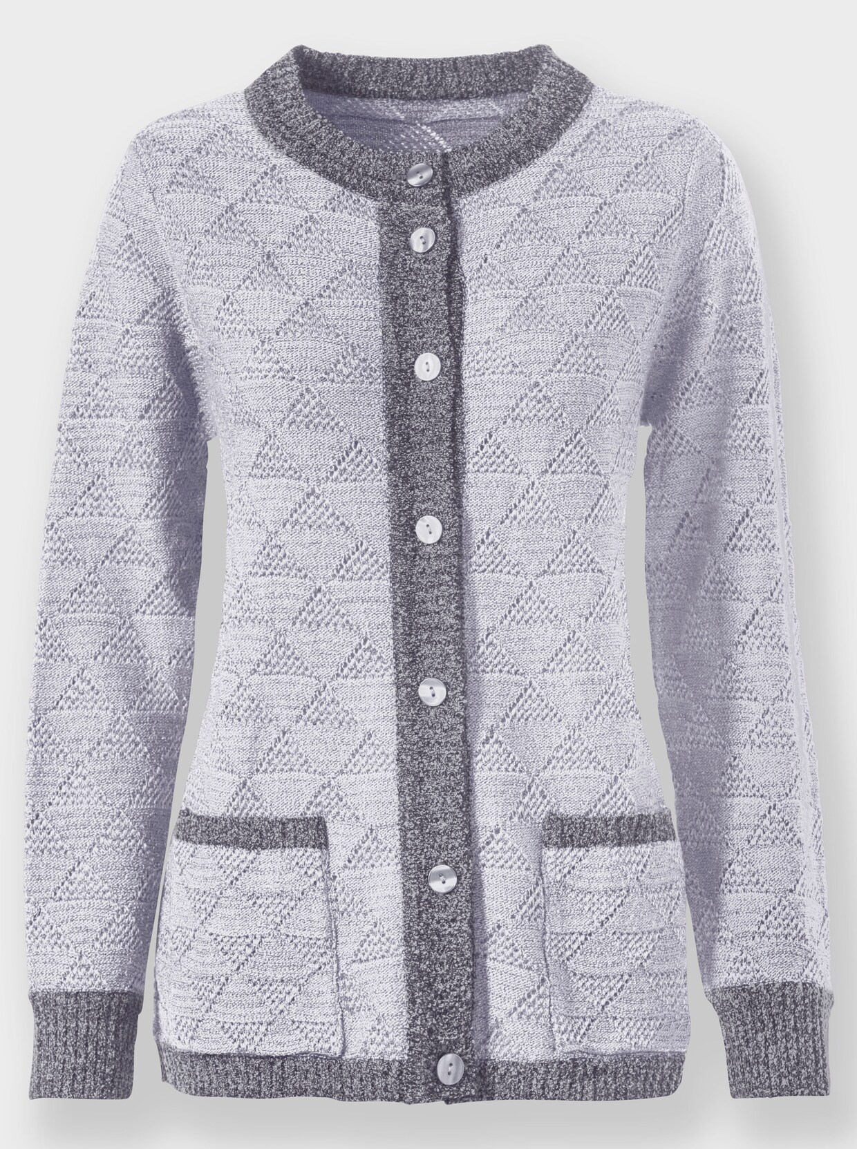 Vest - wit/zwart gedessineerd
