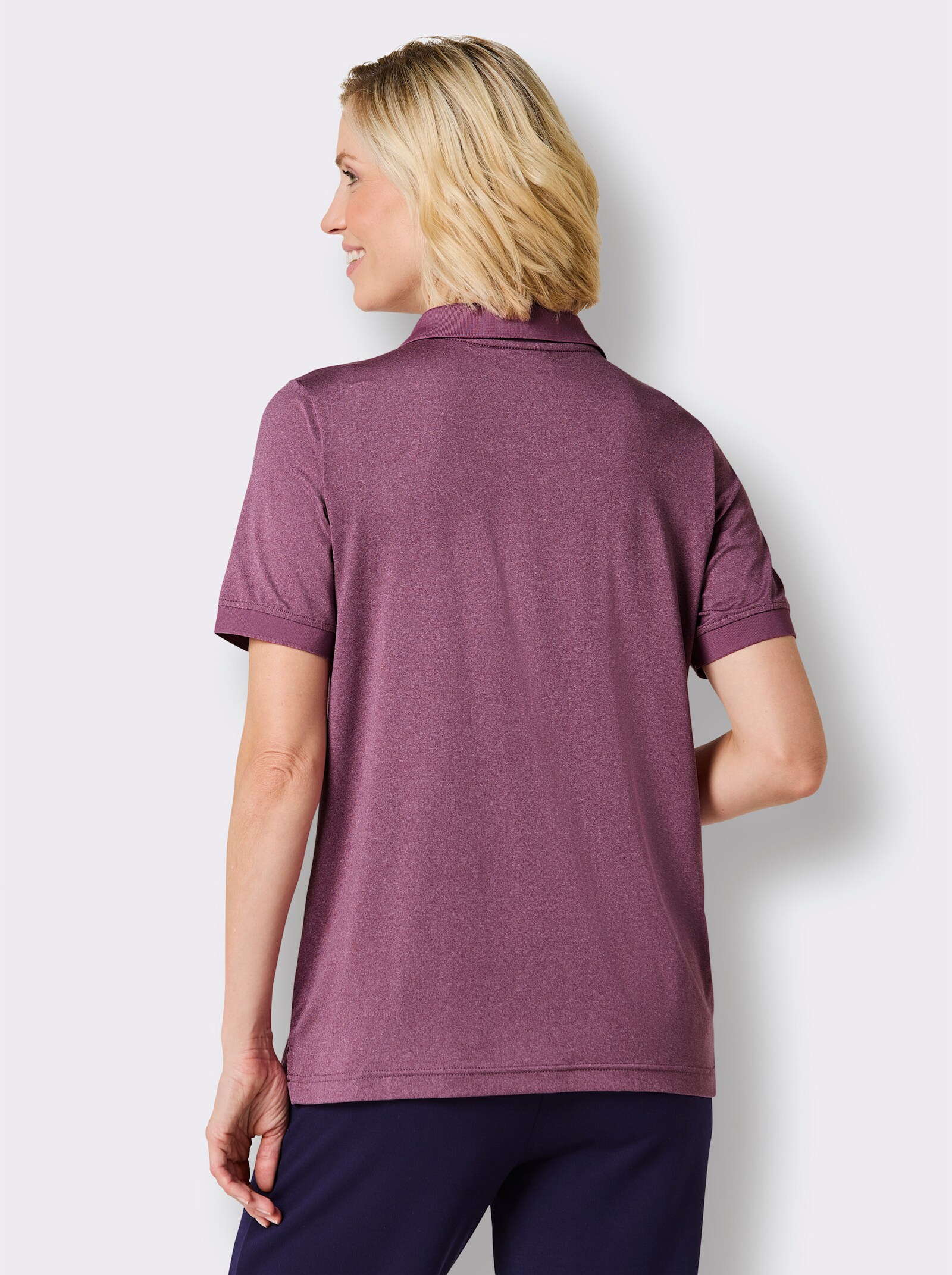 Catamaran Sports Funktionsshirt mit Seitenschlitzen - malve-meliert