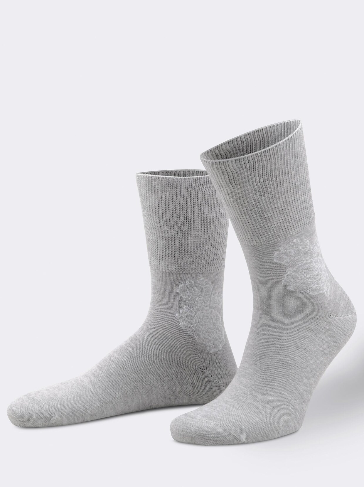 wäschepur Damen-Socken - grau-meliert