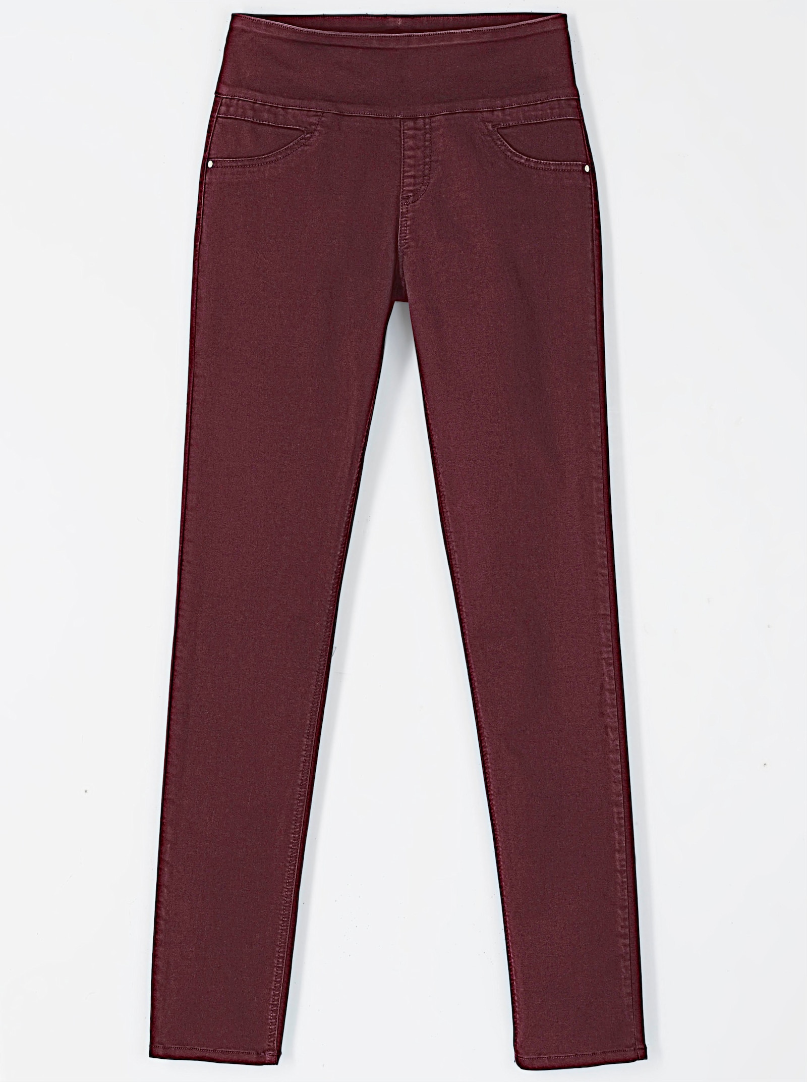 Comfortbroek met hoge comfortband - bordeaux