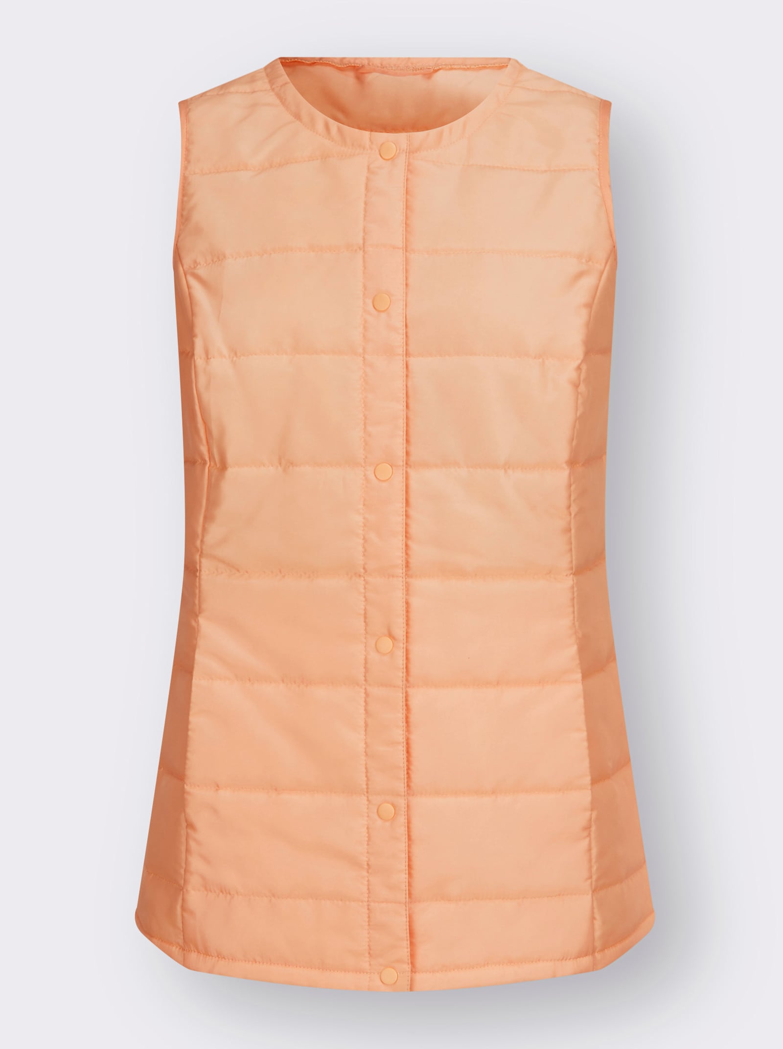 Steppweste mit Druckknöpfen - apricot