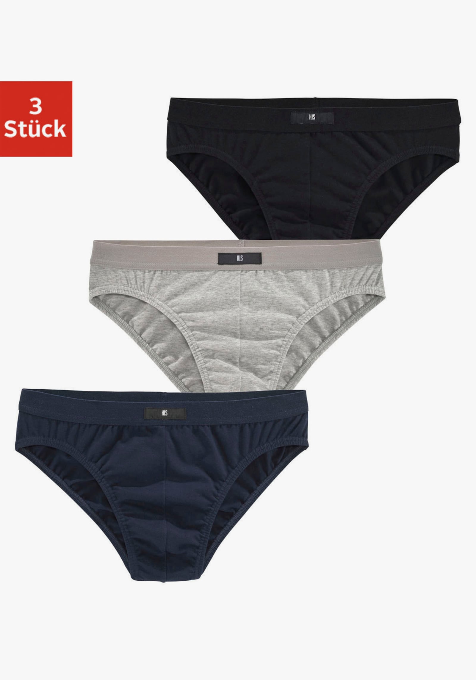 H.I.S Slip - marine, grau-meliert, schwarz