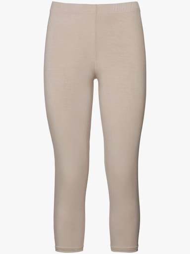 wäschepur Leggings 3/4-lang - schwarz + sand