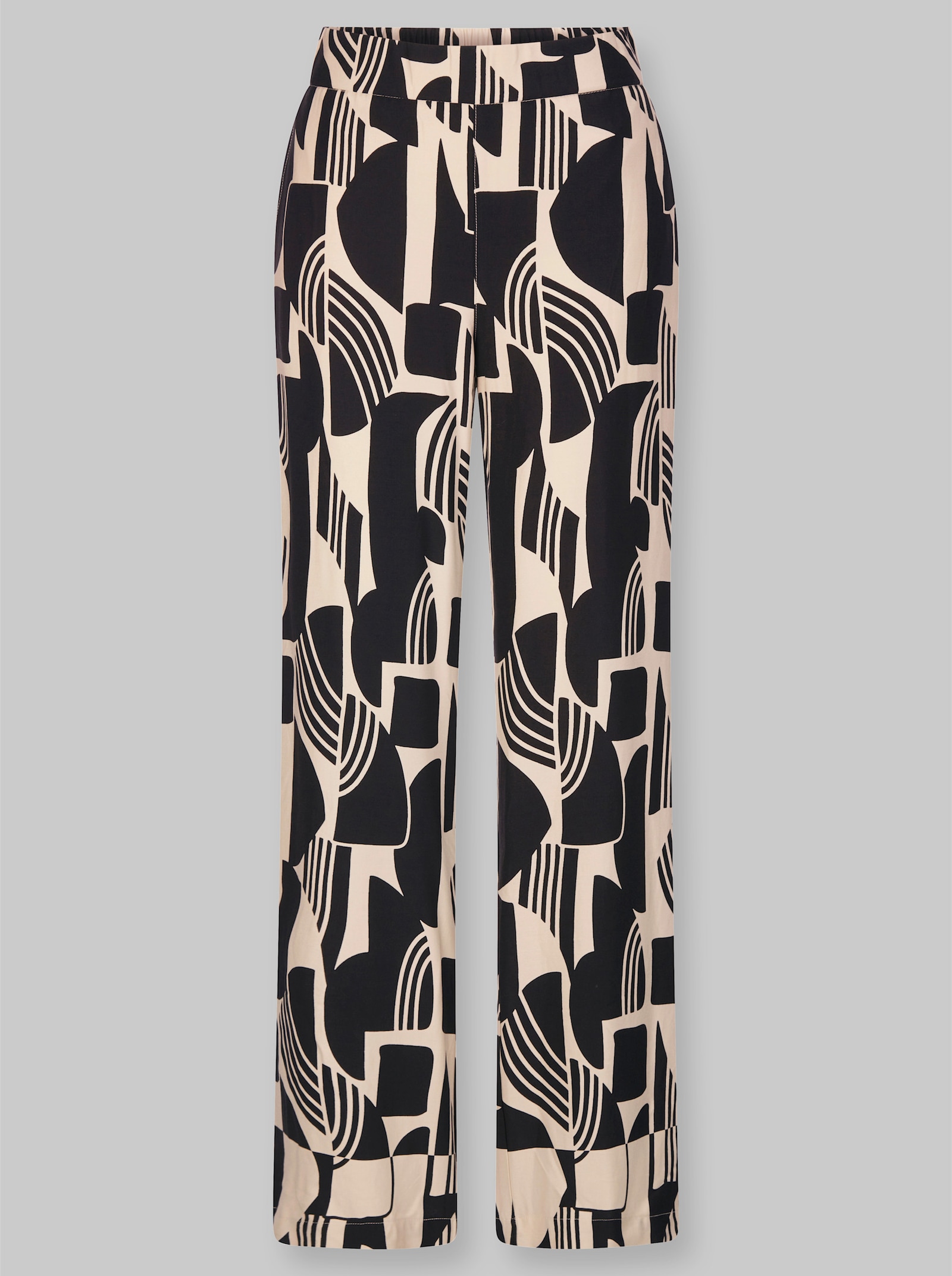 heine Schlupfhose mit Grafik-Dessin - schwarz-sand-bedruckt