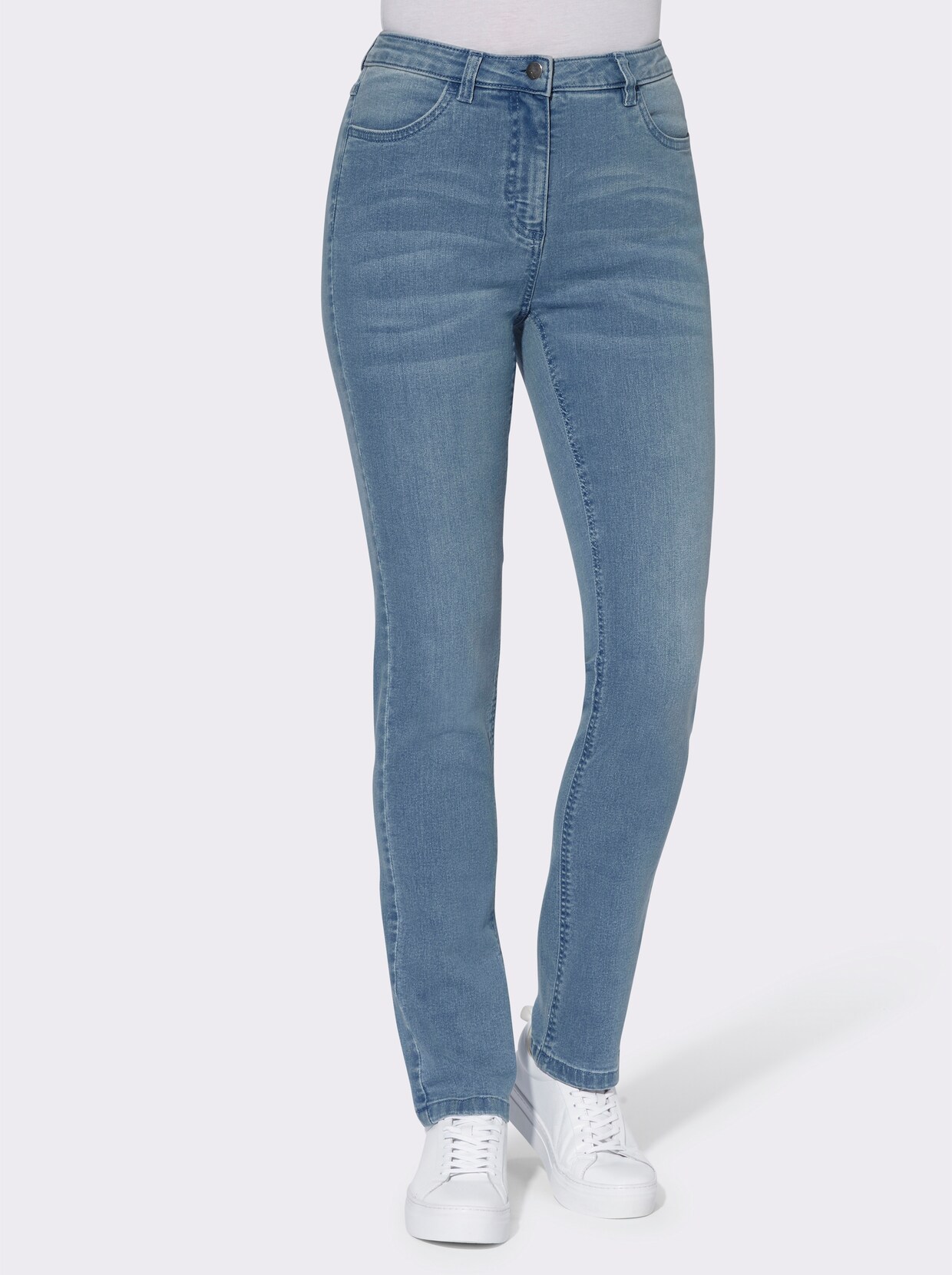 jeans - blue-bleached