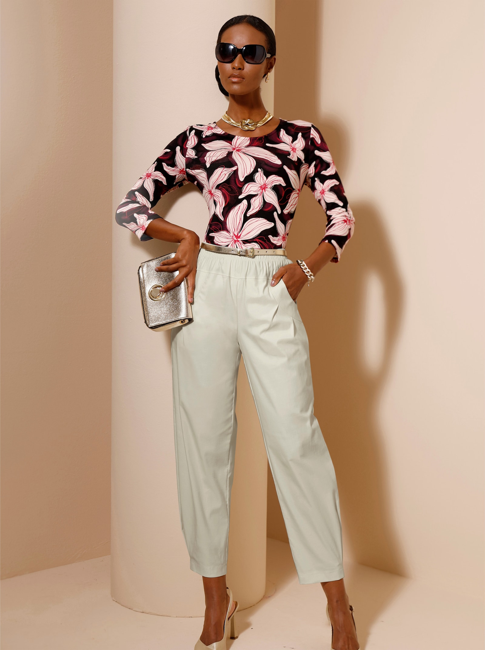 7/8-Hose in Bengalin-Qualität - champagner