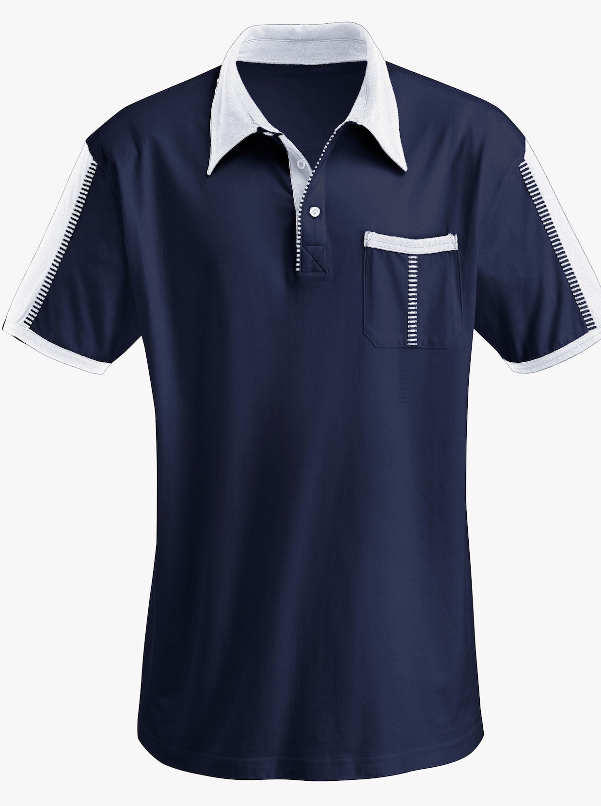 Poloshirt - marine-weiss