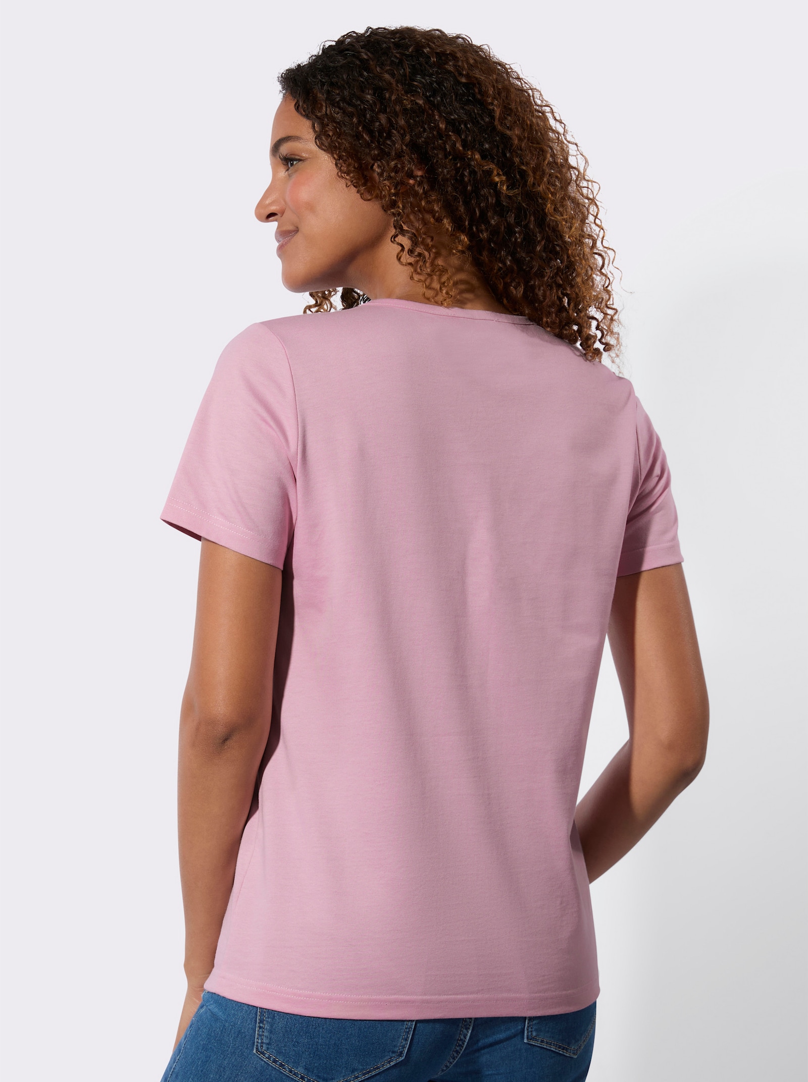 Tričko s krátkým rukávem v balení po 2 ks - růžová + ecru