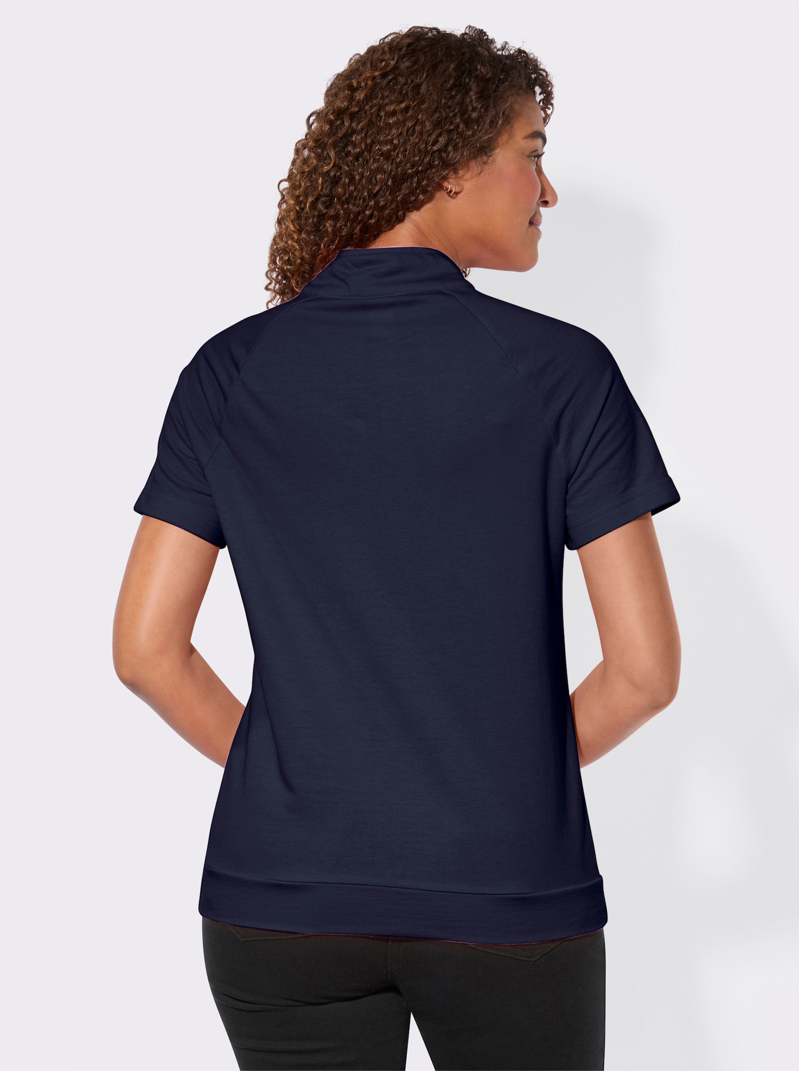 Sweatshirt mit überschnittenen Schultern - marine