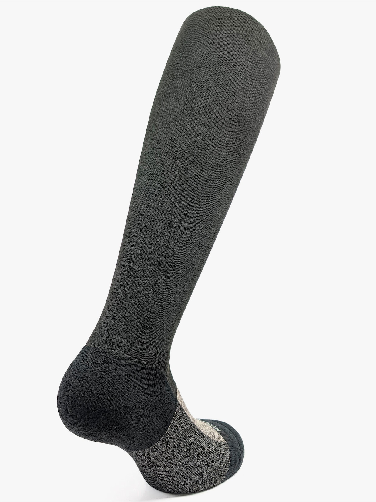 Kompressionsstrümpfe mit Baumwoll-Frottee - schwarz