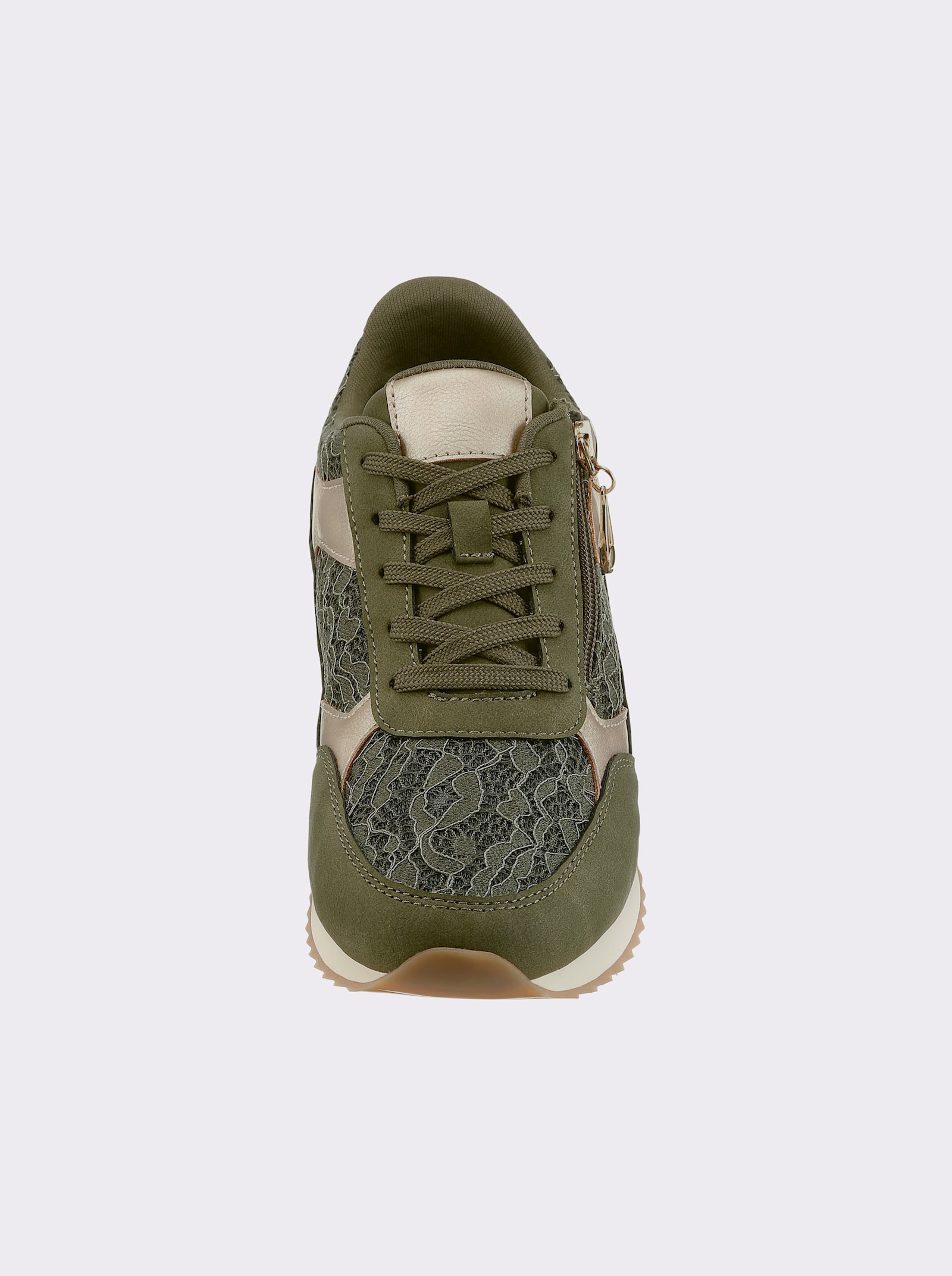 heine Sneaker - khaki-goldfarben
