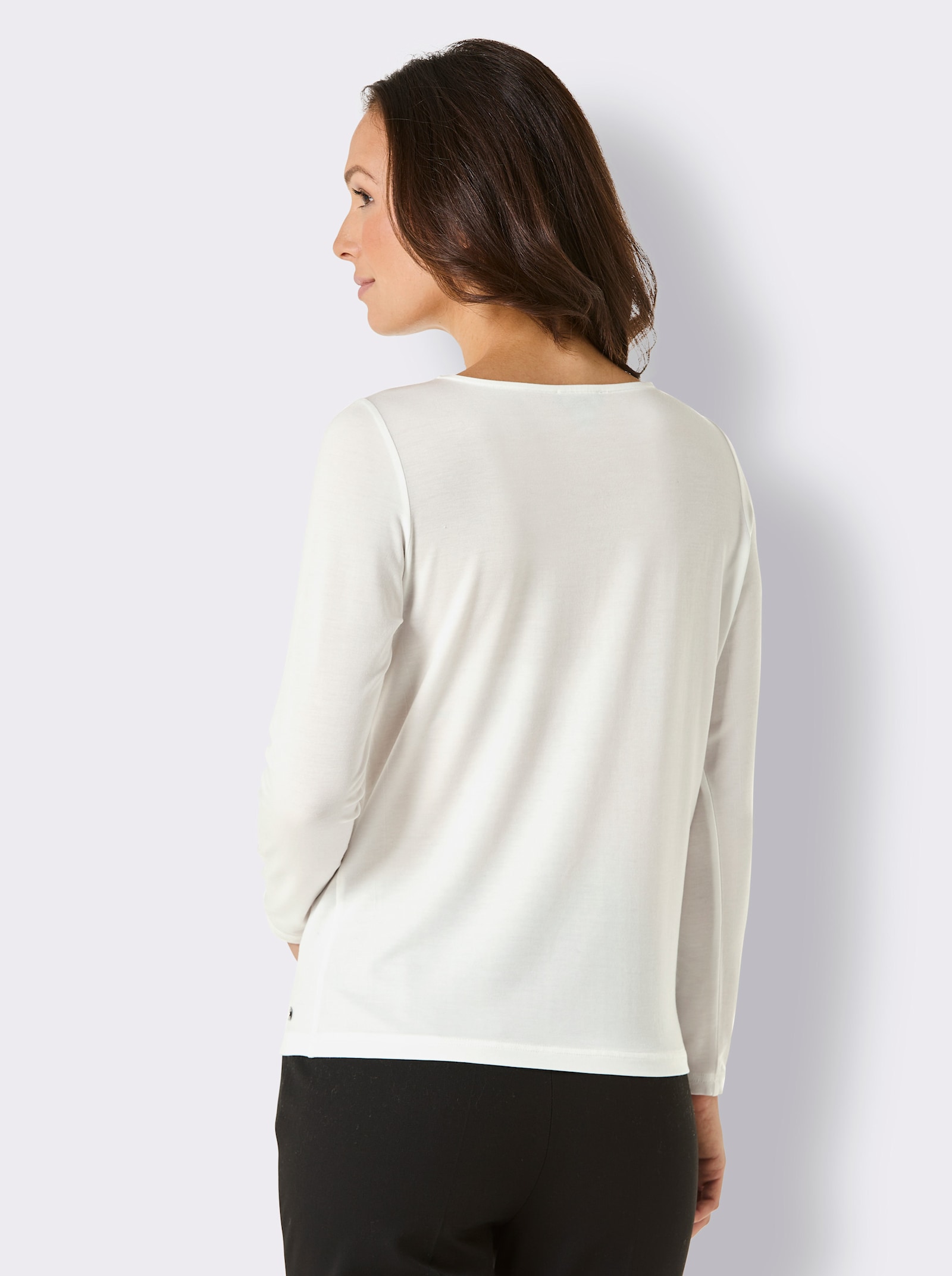 CREATION L PREMIUM Langarmshirt - ecru