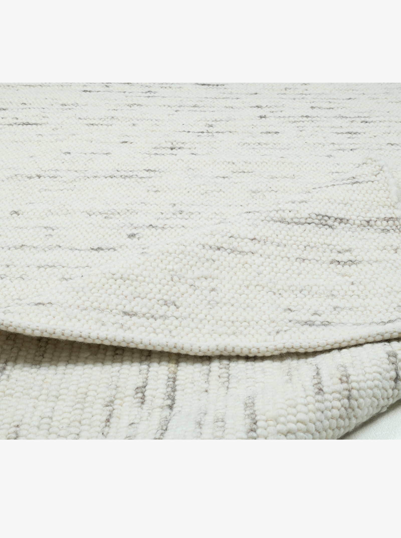 Theko Handwebteppich - ecru-grau-meliert