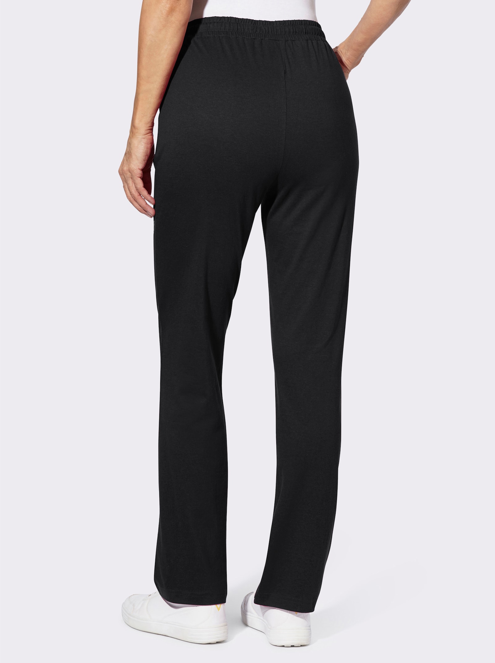 Kalhoty pro volný čas s potiskem - černá