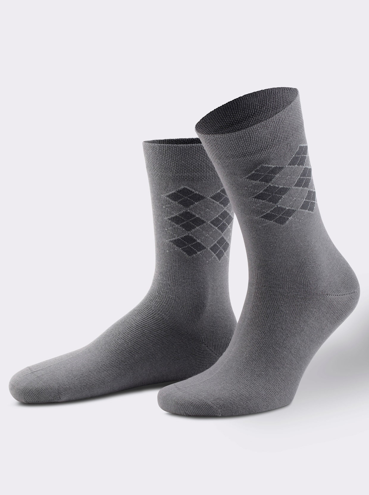 wäschepur Herren-Socken - grau-gemustert