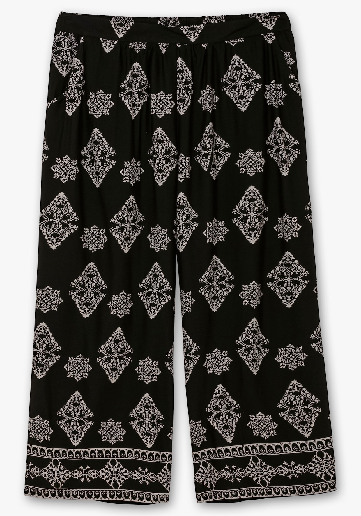 sheego by Joe Browns Comfortbroek - zwart gedessineerd