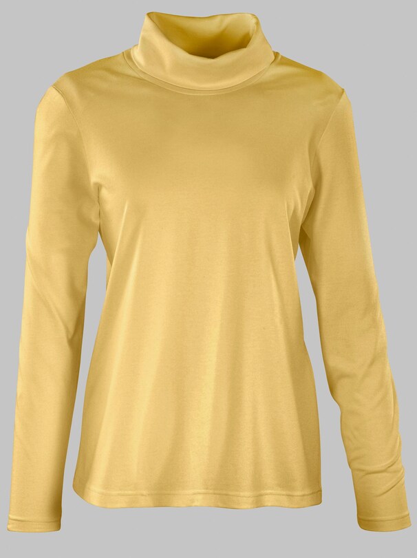 Rollkragen-Shirt - honiggelb