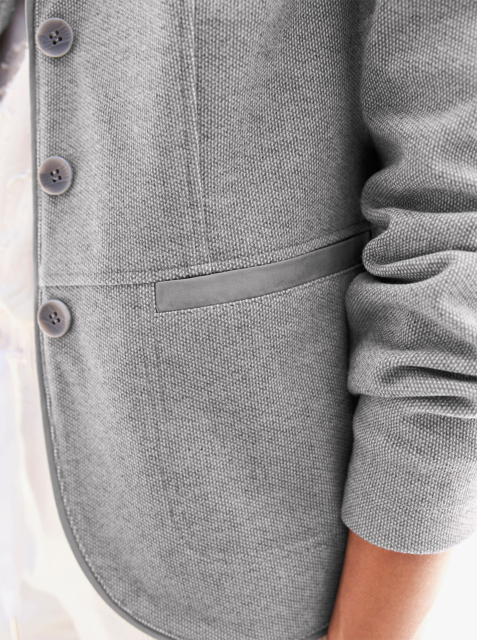 heine Blazer en jersey effet chiné - anthracite-couleur ivoire chiné