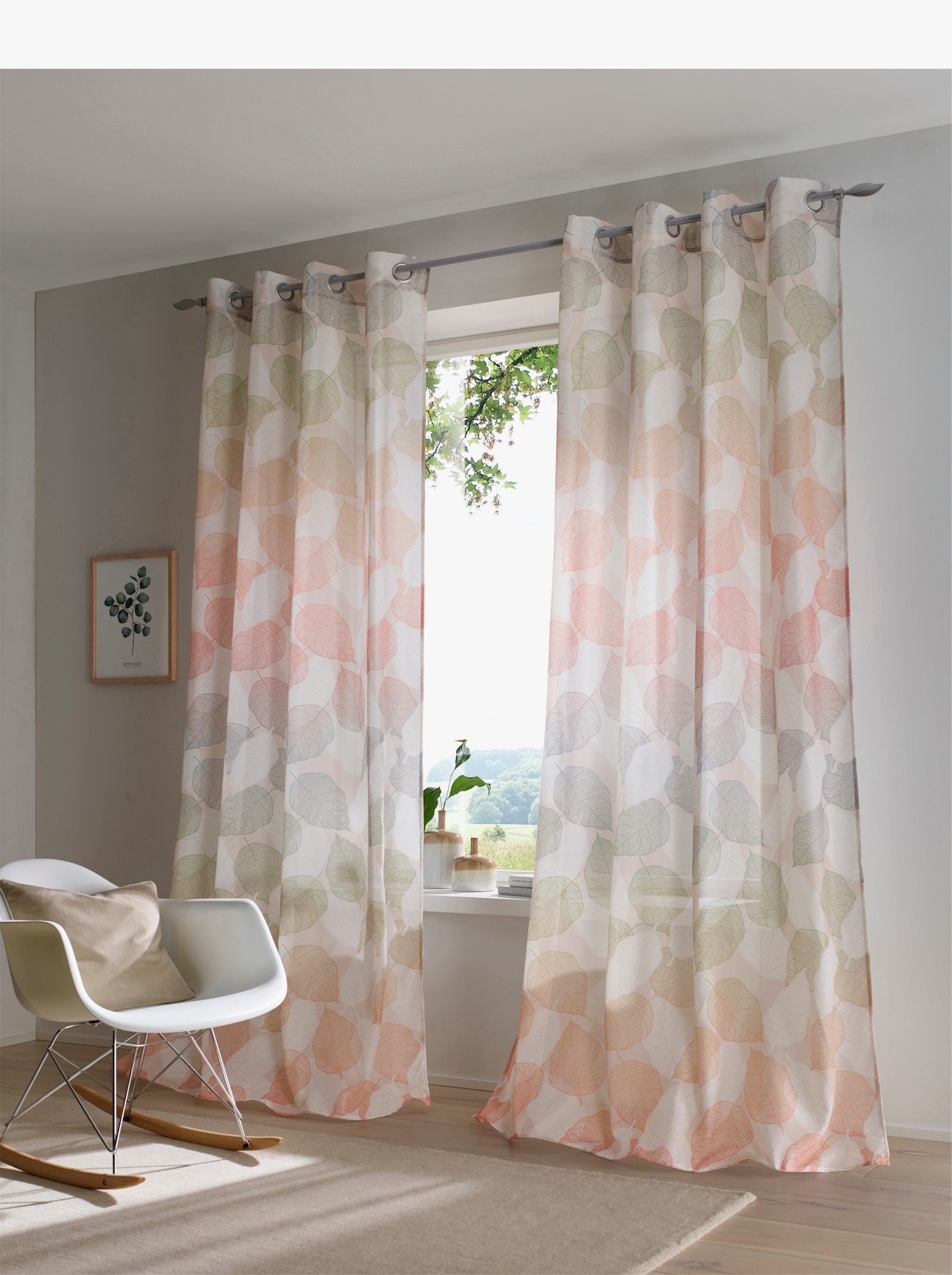 heine home Decoratieve vitrage - beige/bont